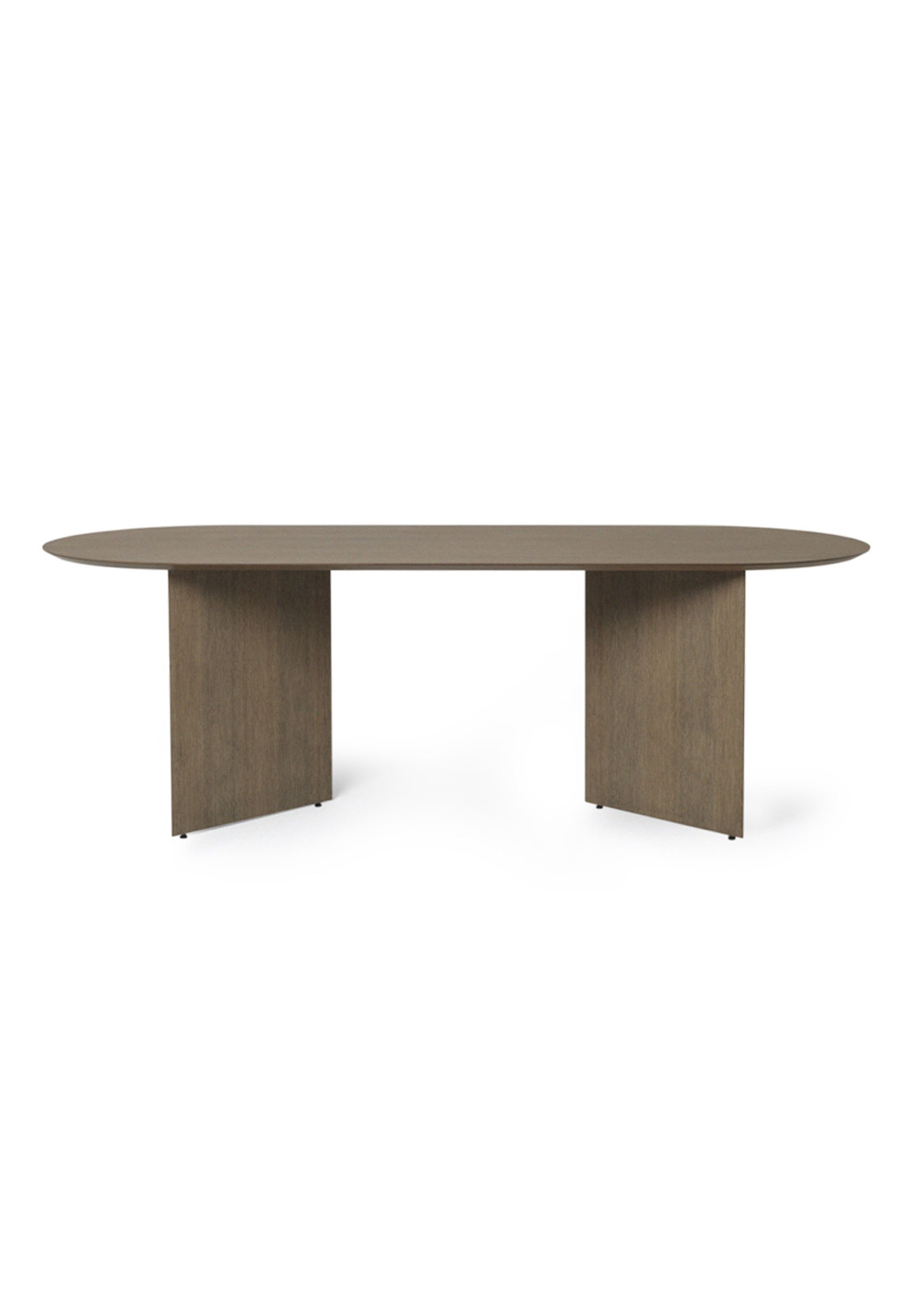 Ferm Living - Table - Mingle Table Top / Oval - Large - Dark Stained Oak Veneer