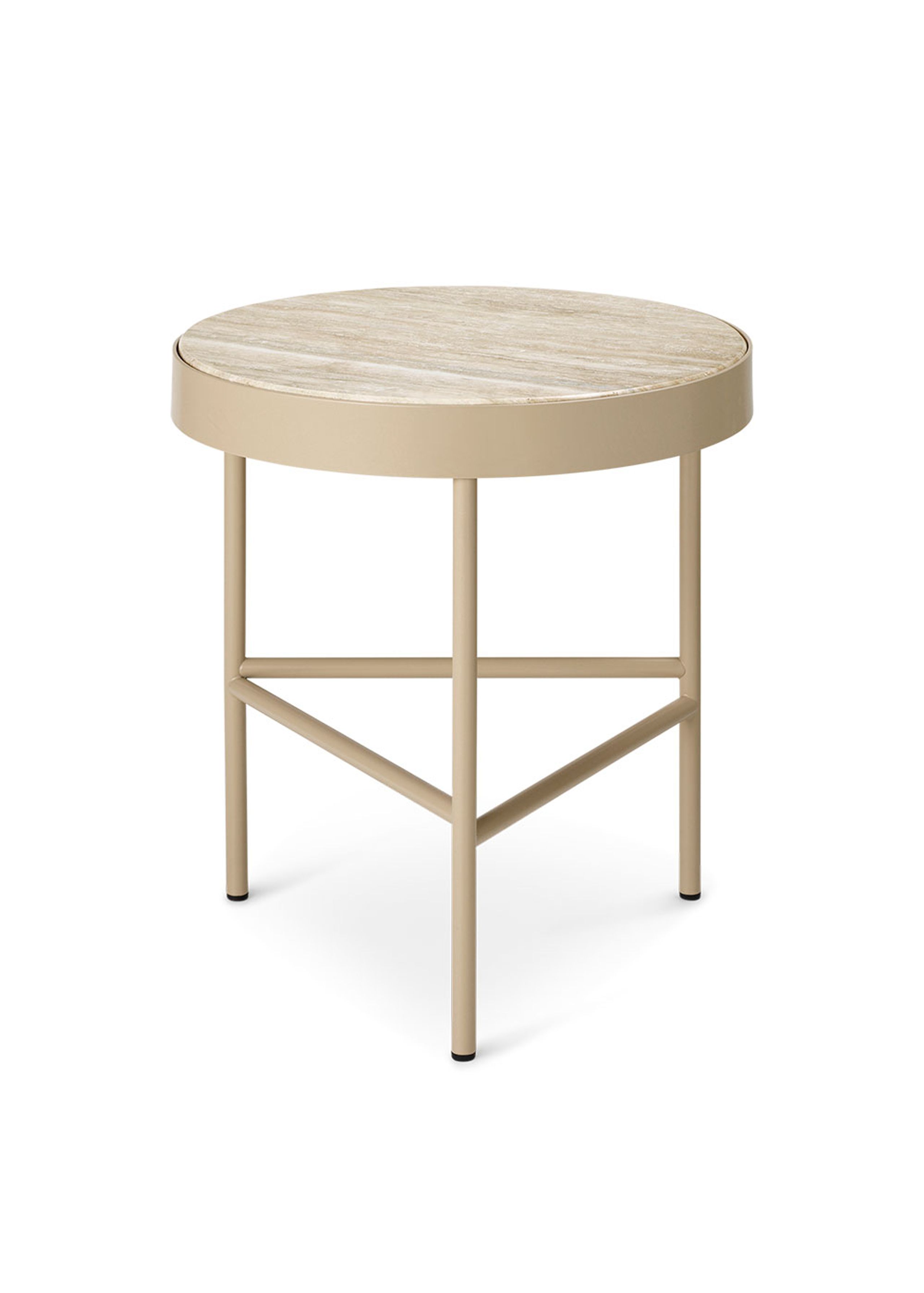Ferm Living - Hallitus - Travertine Bord - Medium - Cashmere