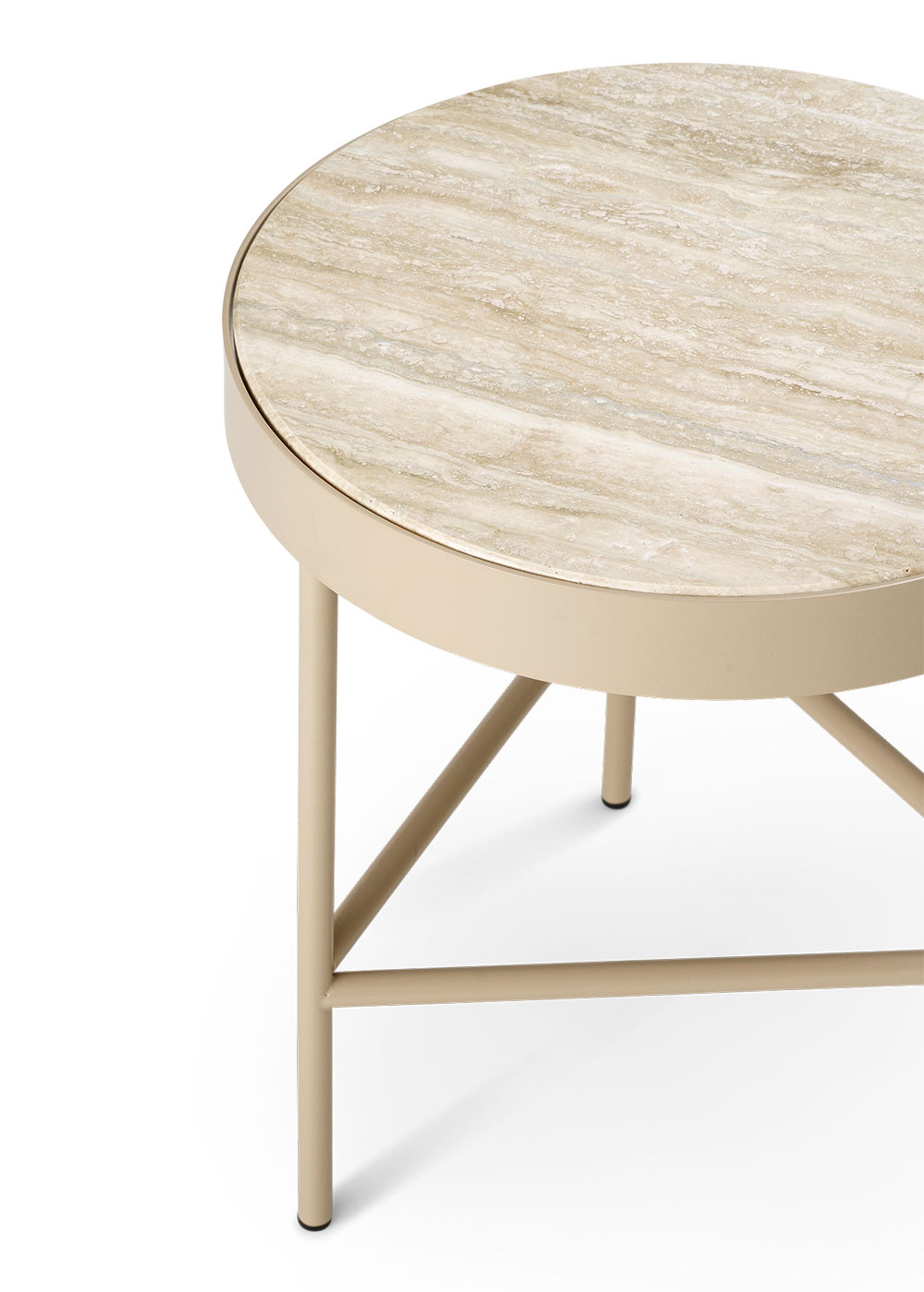 Ferm Living - Hallitus - Travertine Bord - Medium - Cashmere