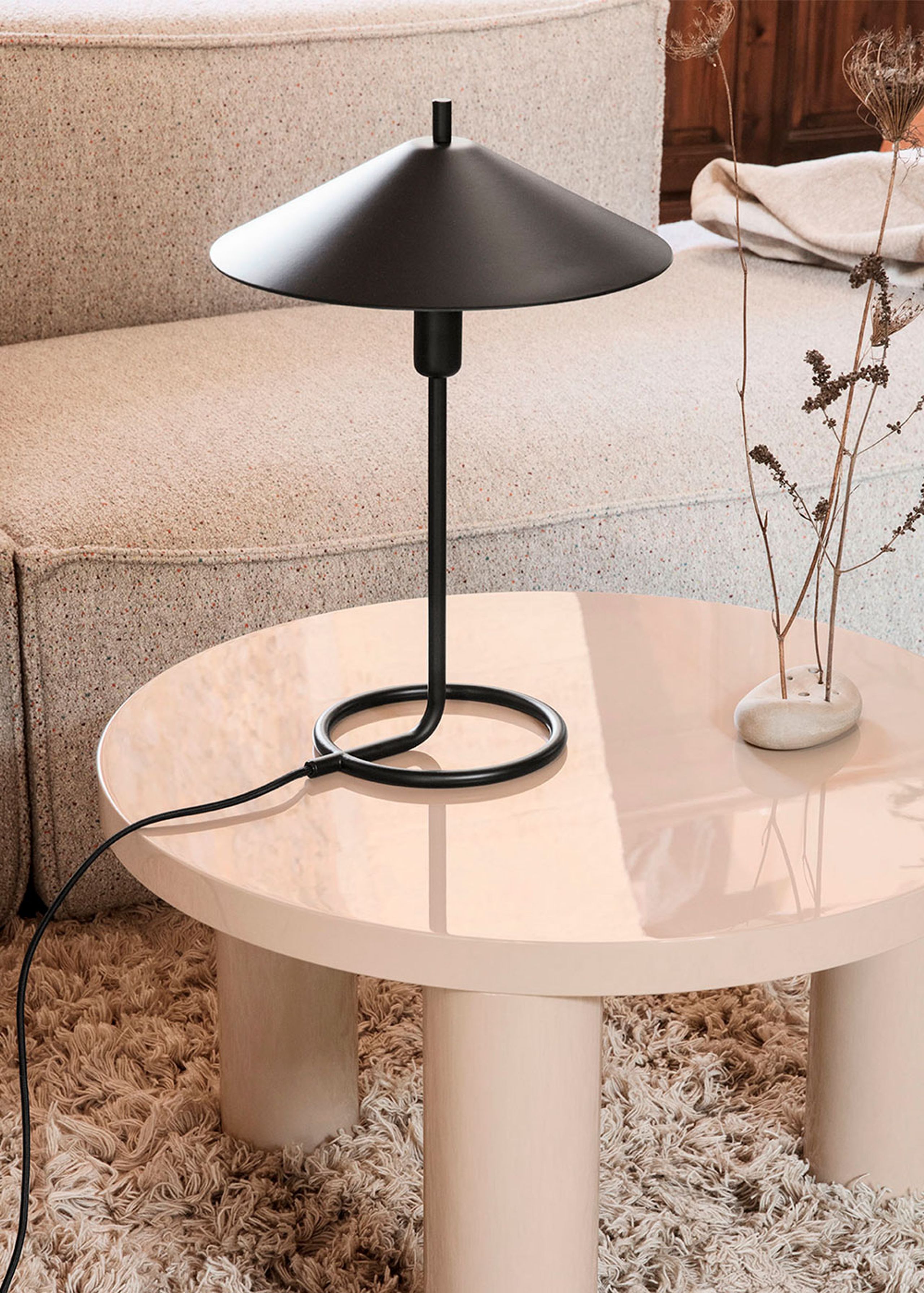 Ferm Living - Table Lamp - Filo Table Lamp - Black/Black