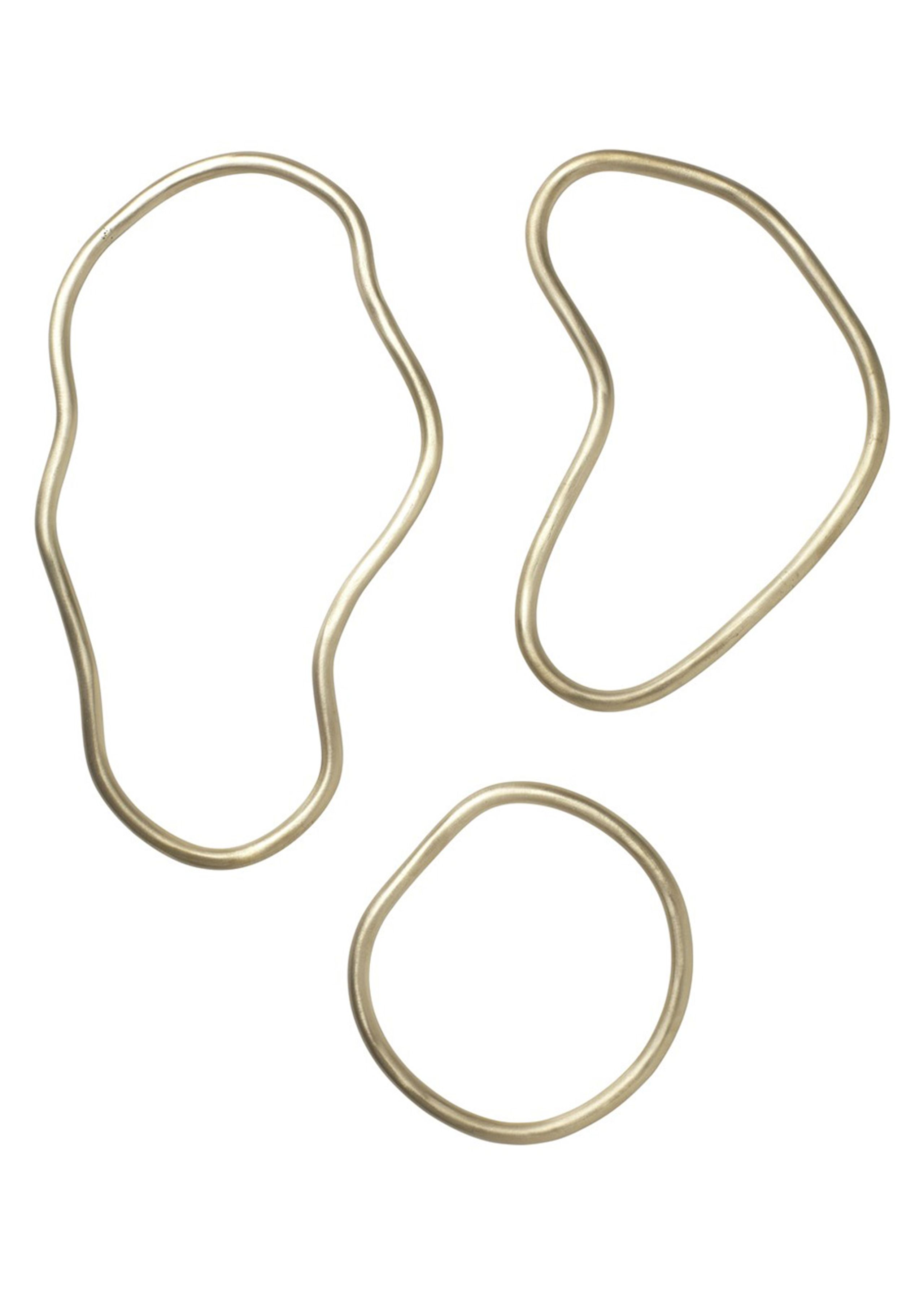 Ferm Living - Faldón de la mesa - Pond Trivets - Brass