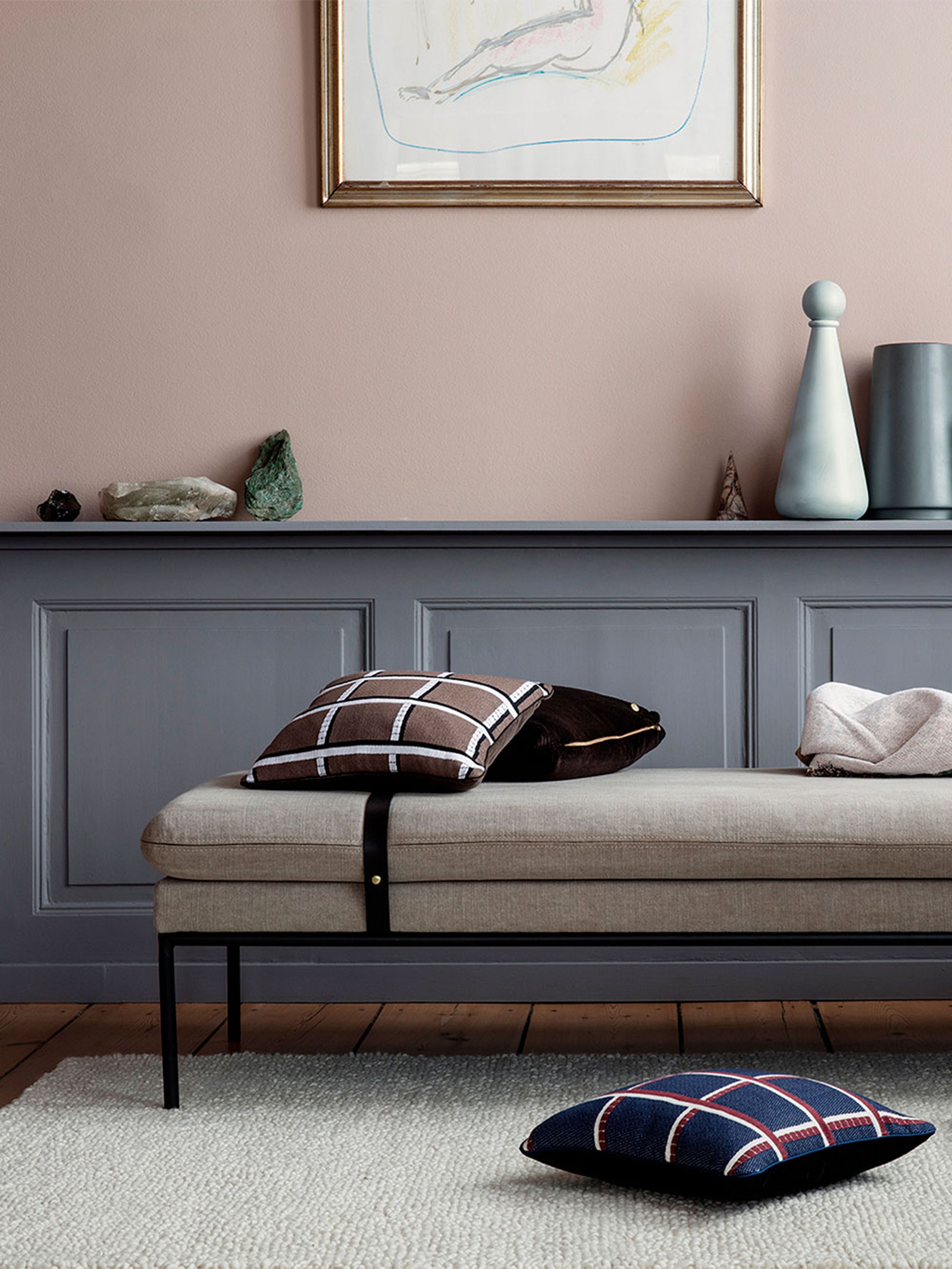 Ferm Living - Daybed - Turn Daybed - Black - Grain - Cashmere - Black Leather