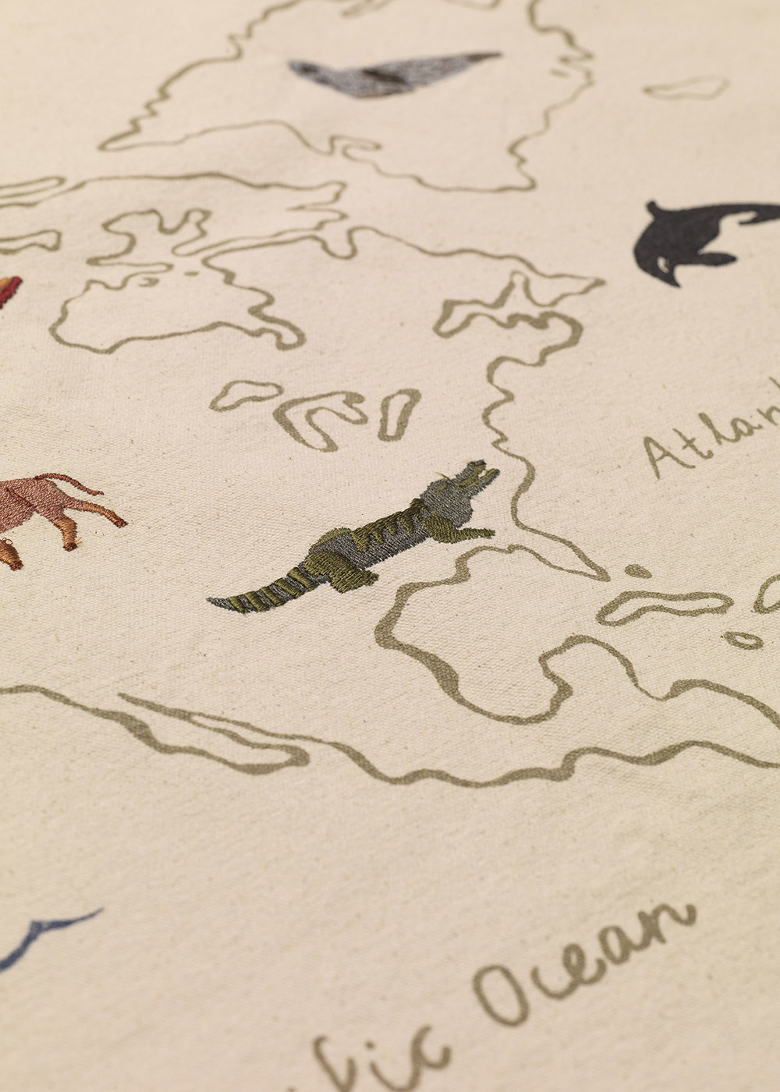 Ferm Living - Decoration - The World Textile Map - Offwhite