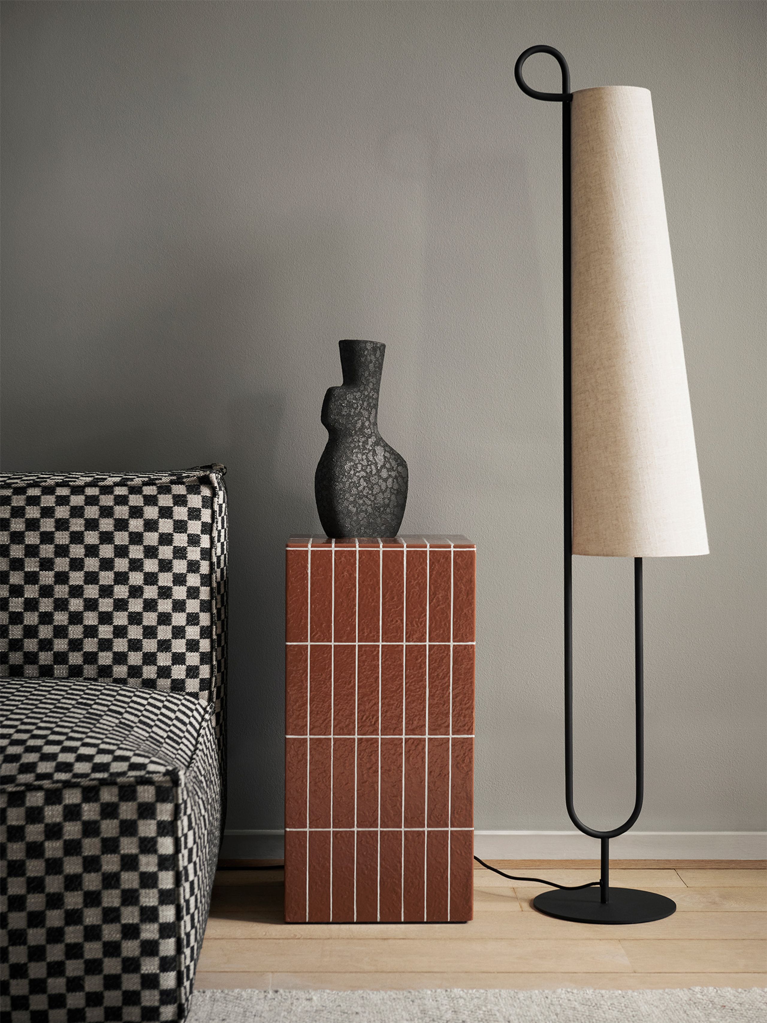Ferm Living - - Ancora Floor Lamp - Ancora Floor Lamp - Black/Natural