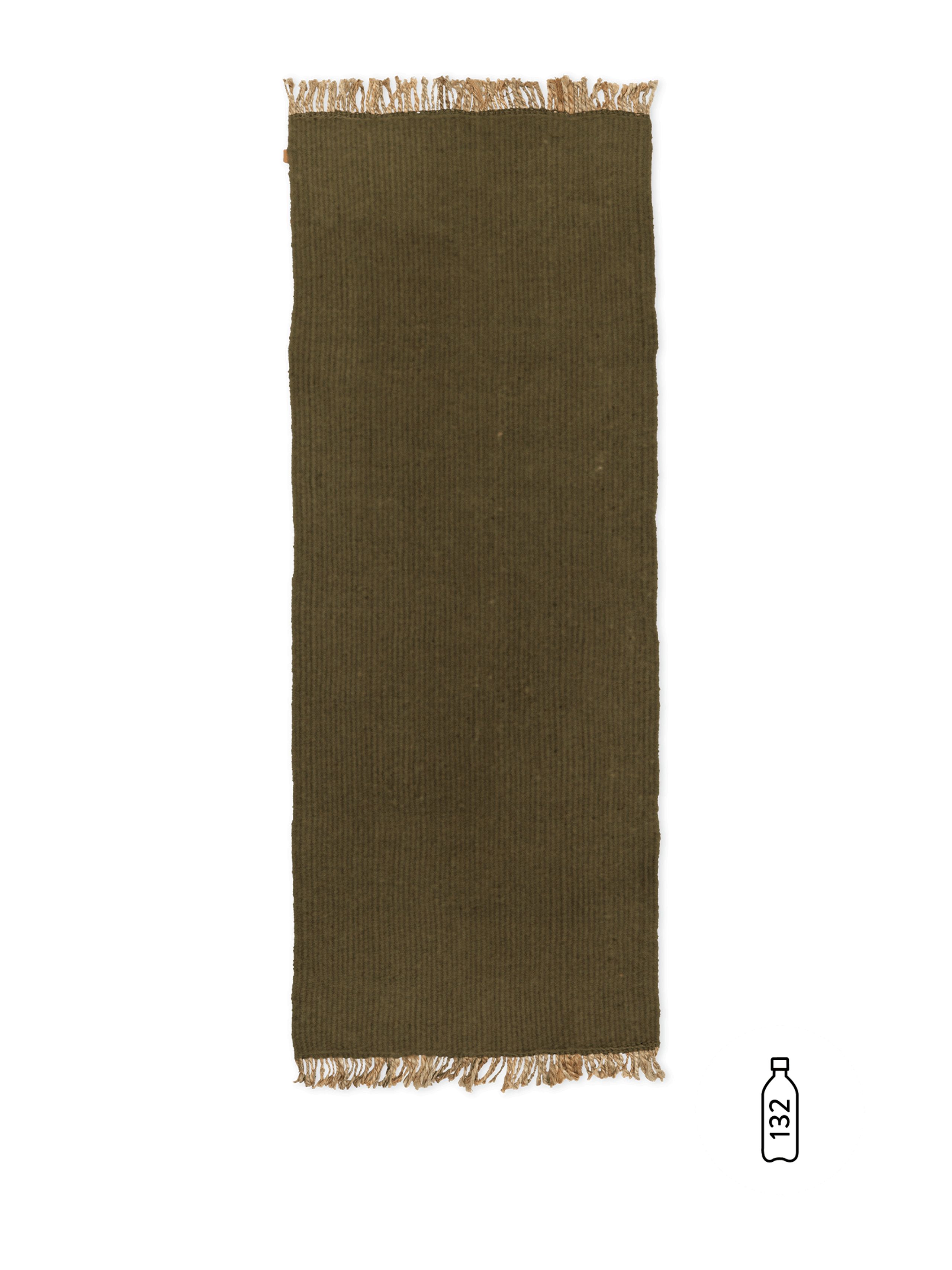 Ferm Living - - Block Runner - Block Runner - Olive/Natural