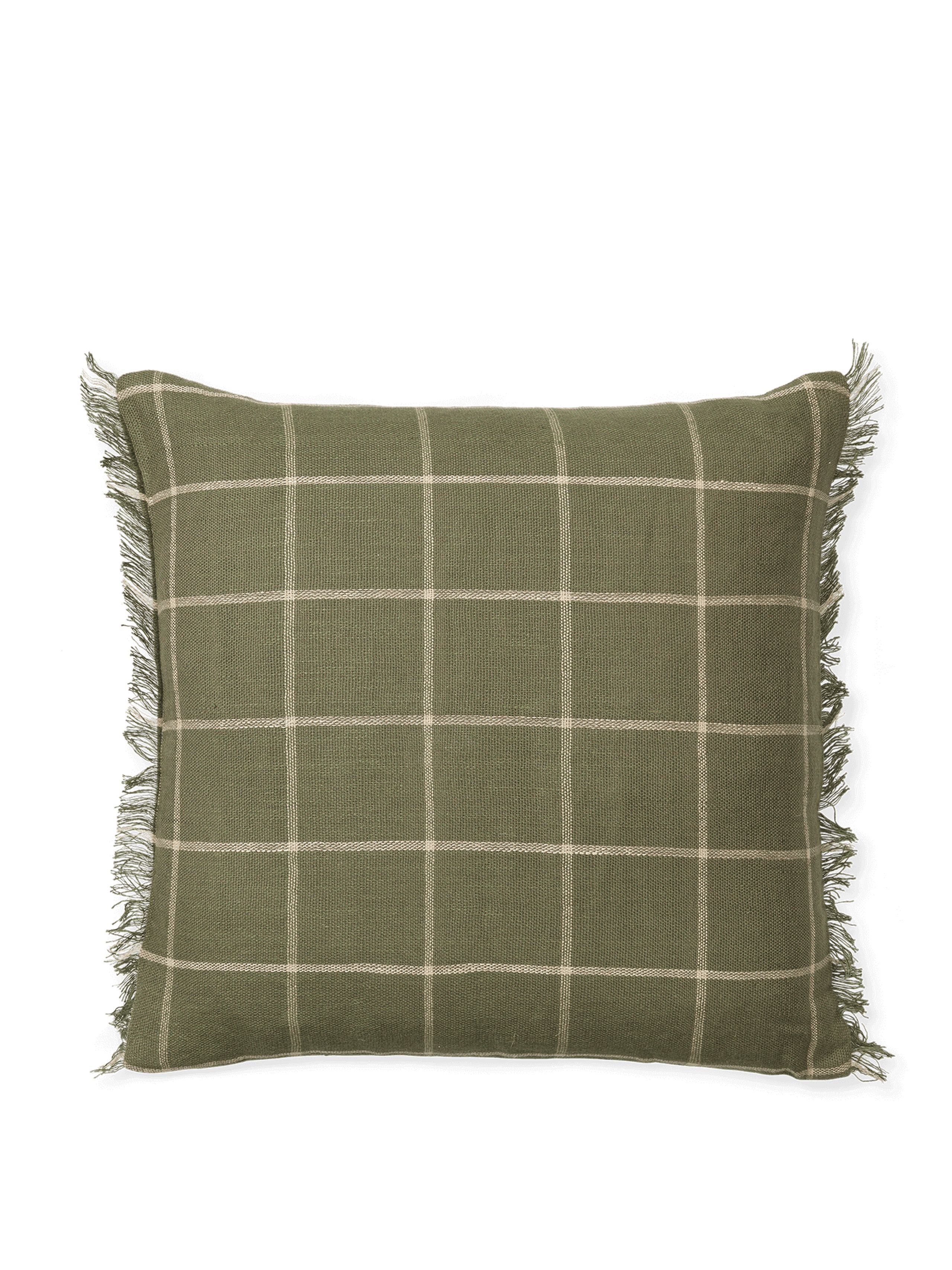 Ferm Living - - Calm Cushion - Calm Cushion - Olive/Off-white