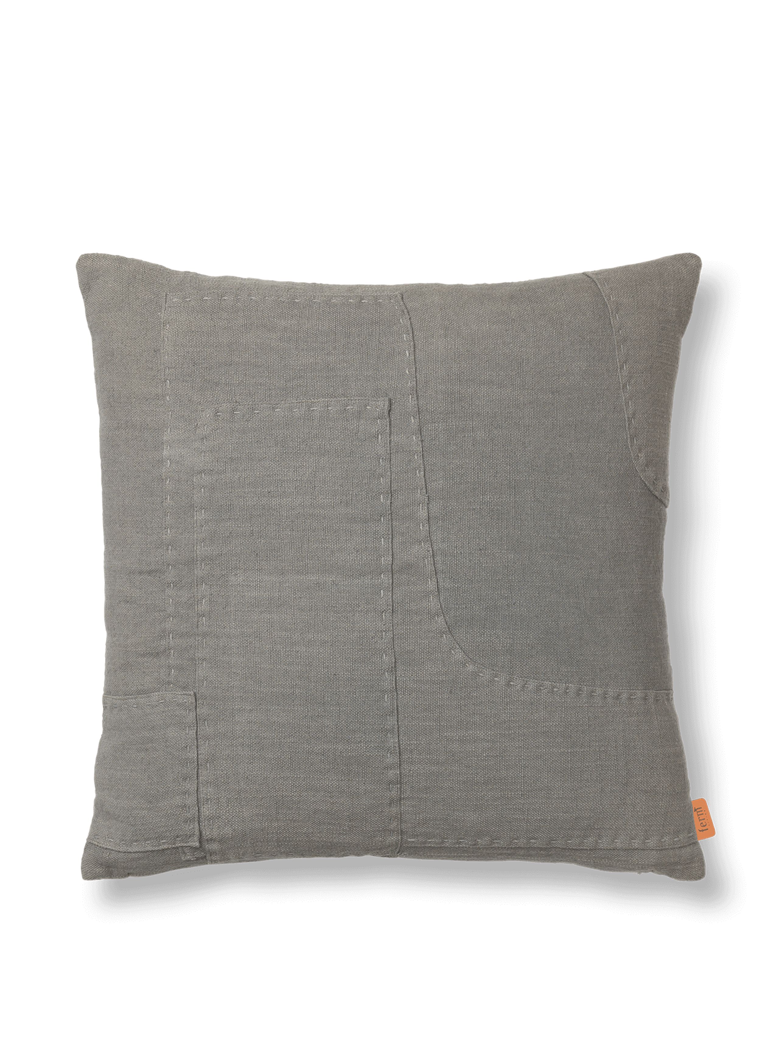 Ferm Living - Pillow - Darn Cushion - Darn Cushion - Blue Grey