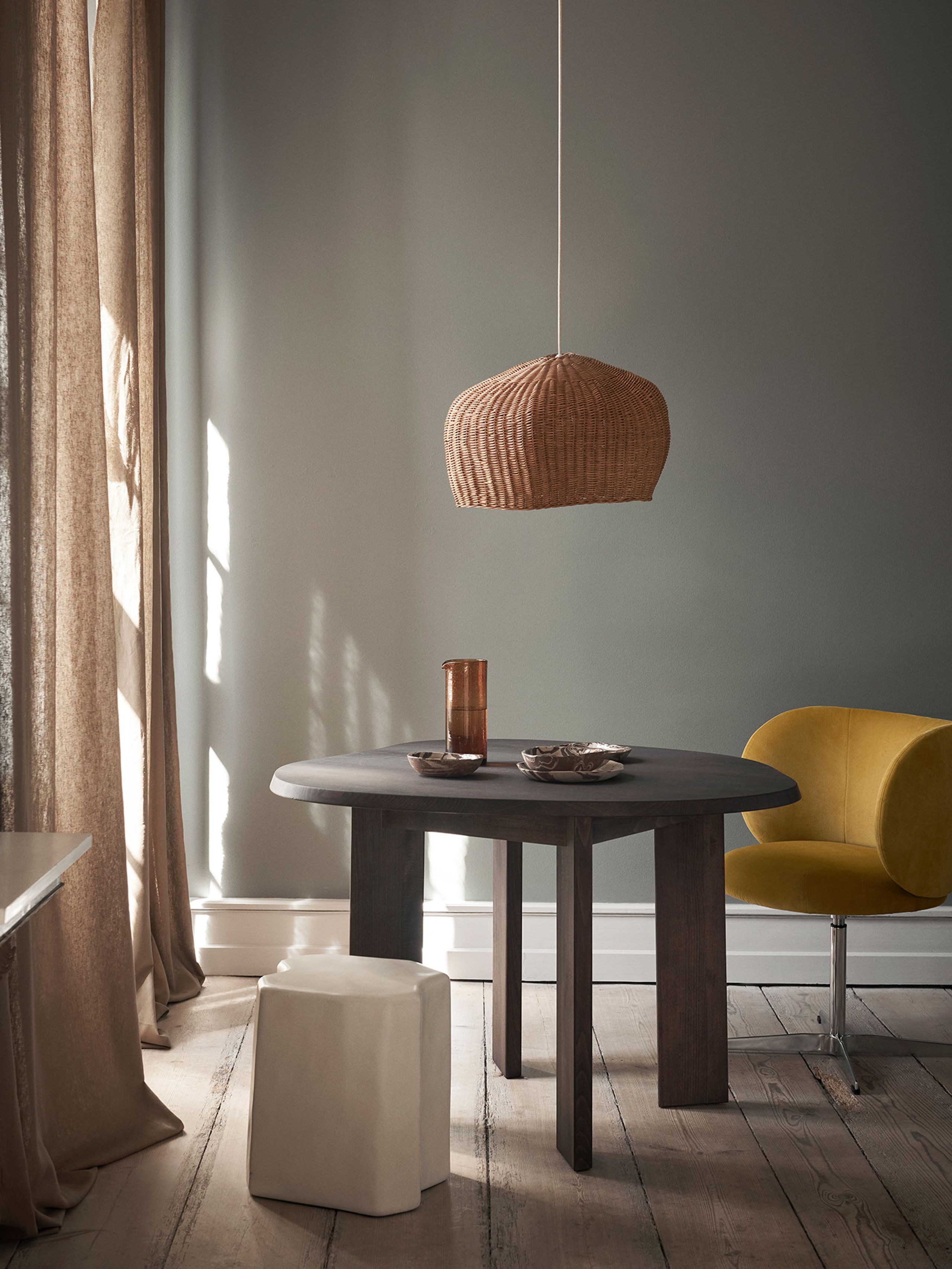 Ferm Living - - Drape Lampshade - Drape Lampshade - Medium - Natural