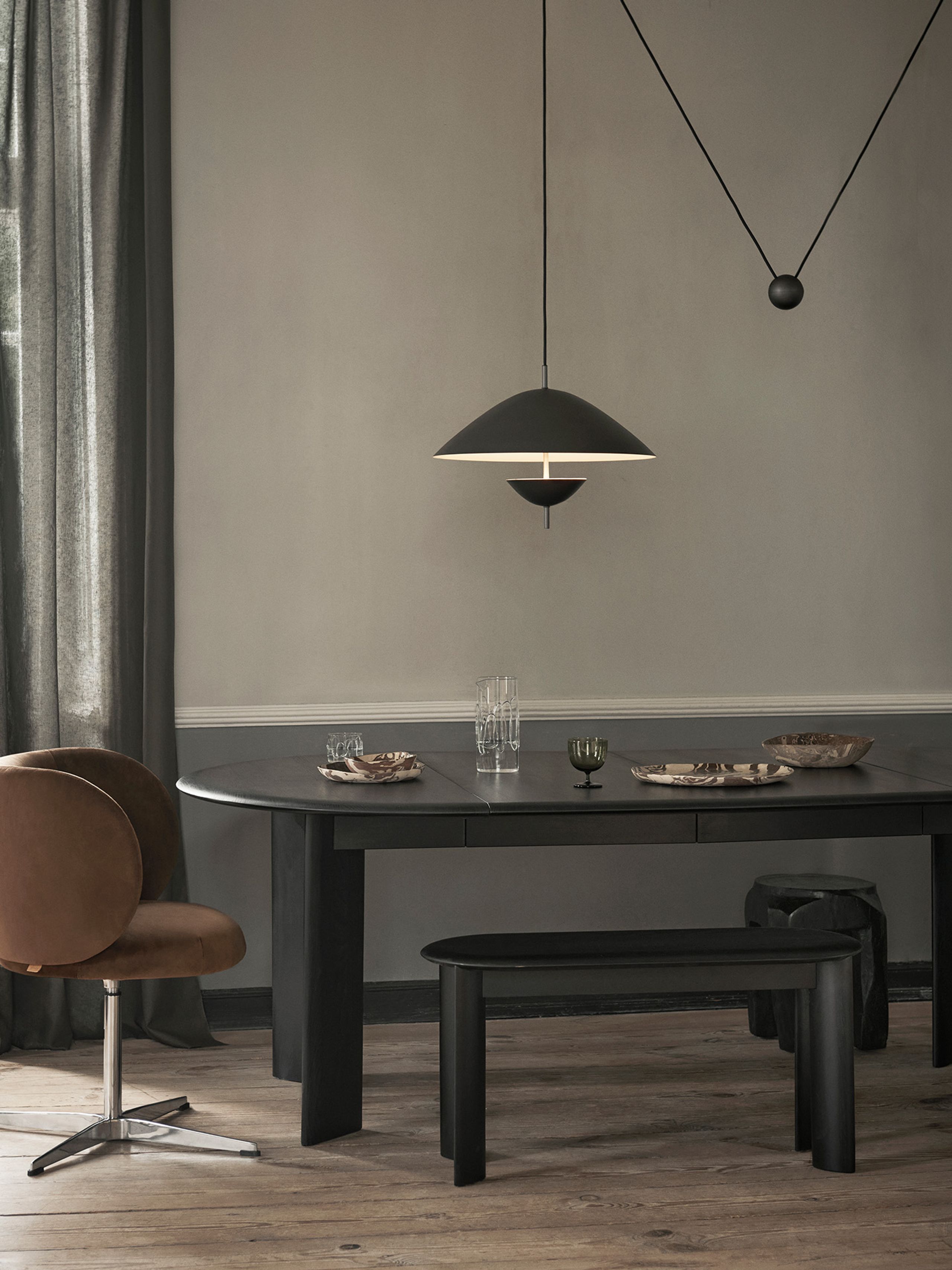 Ferm Living - Heiluri - Lod Pendant - Lod Pendant - Blackened Iron