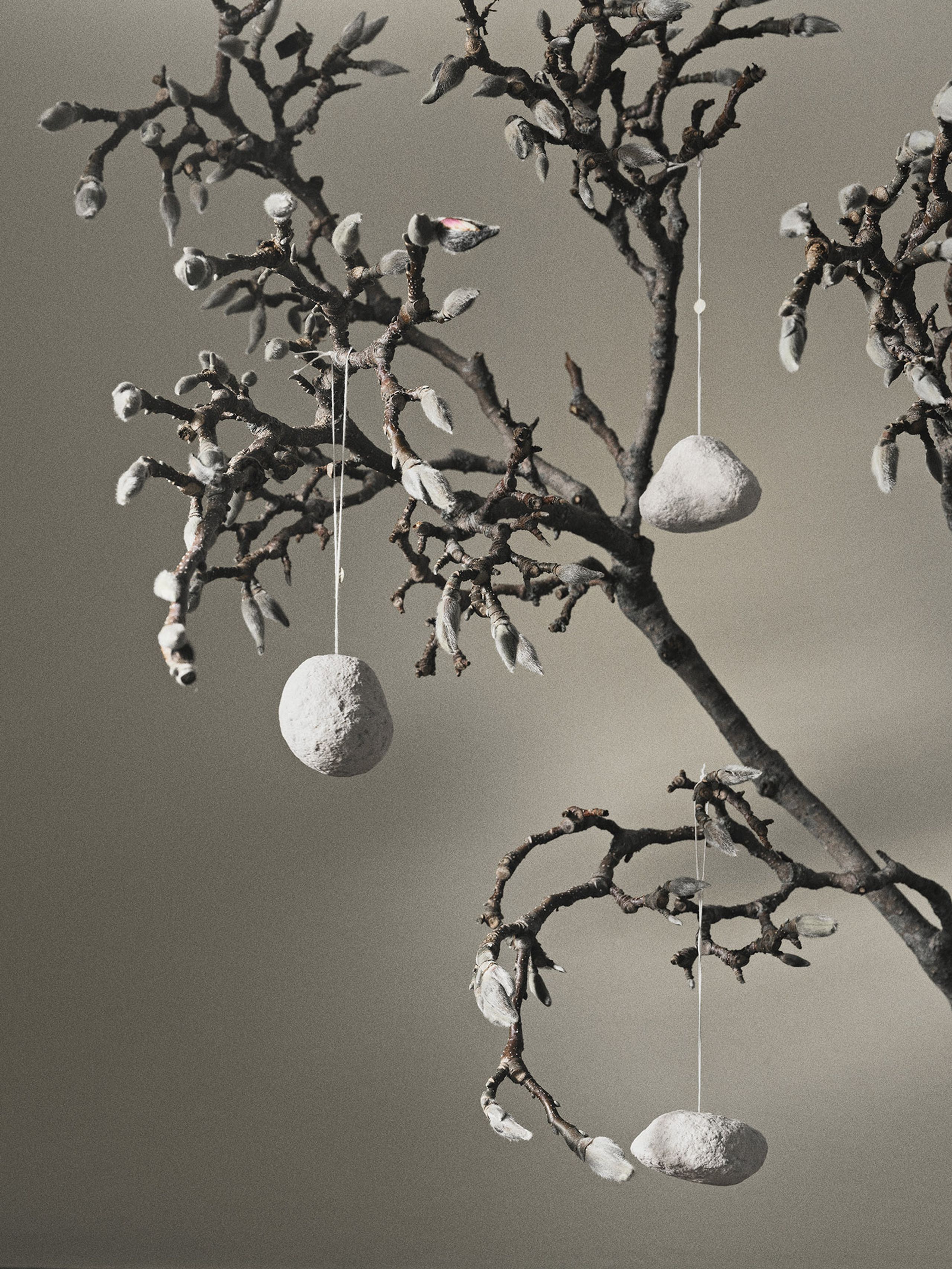 Ferm Living - - Snowball Ornaments - Snowball Ornaments - Set of 3 - White