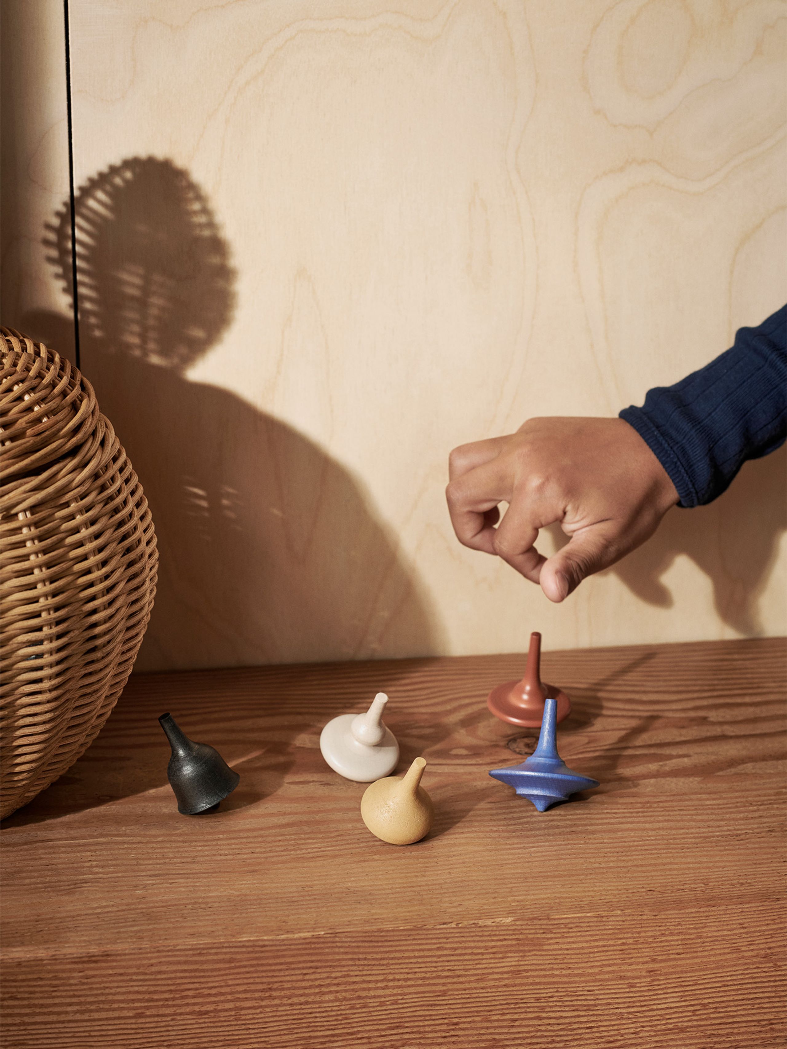 Ferm Living - - Spin Tops - Spin Tops - Set of 5 - Multi