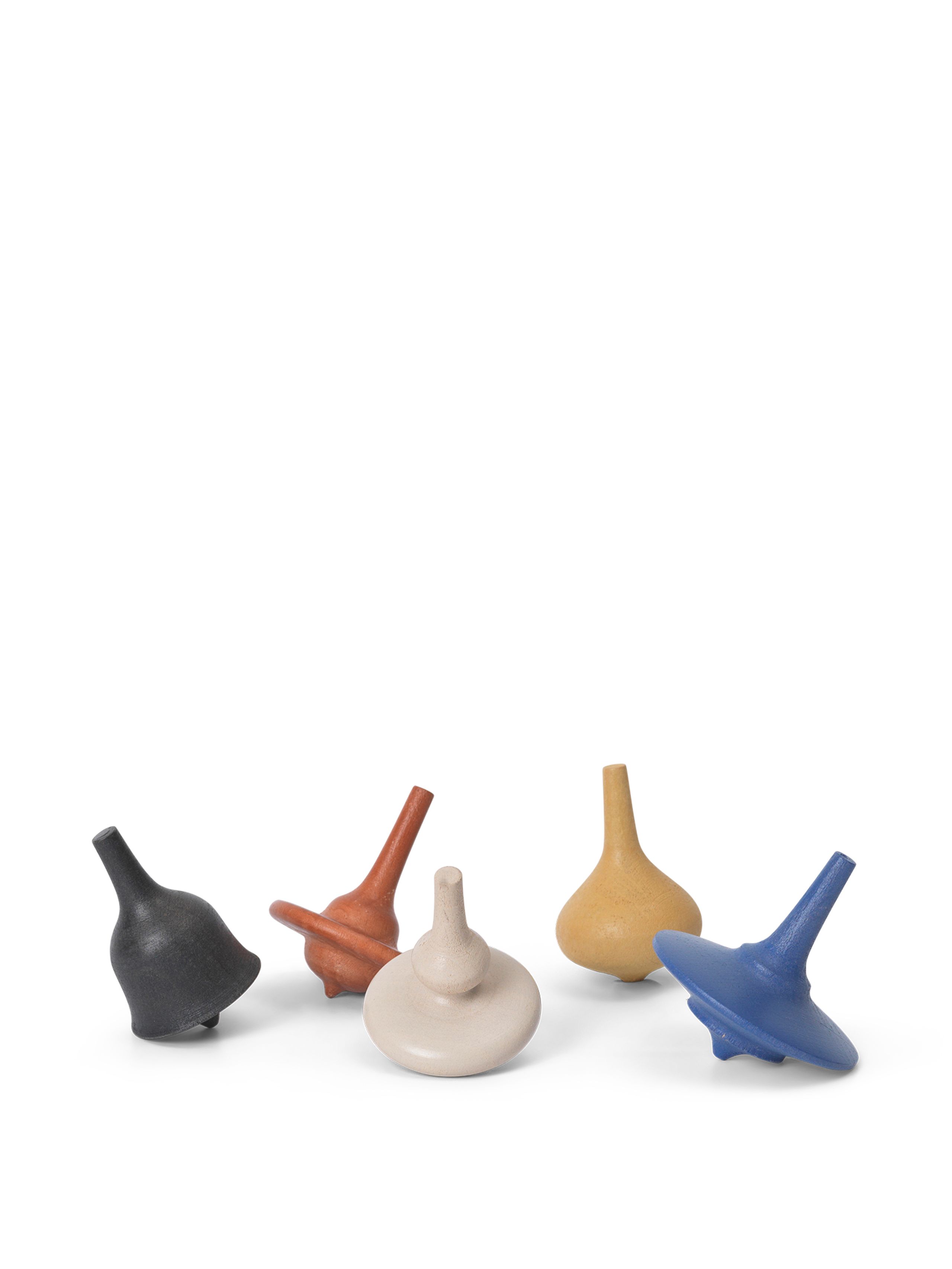 Ferm Living - - Spin Tops - Spin Tops - Set of 5 - Multi