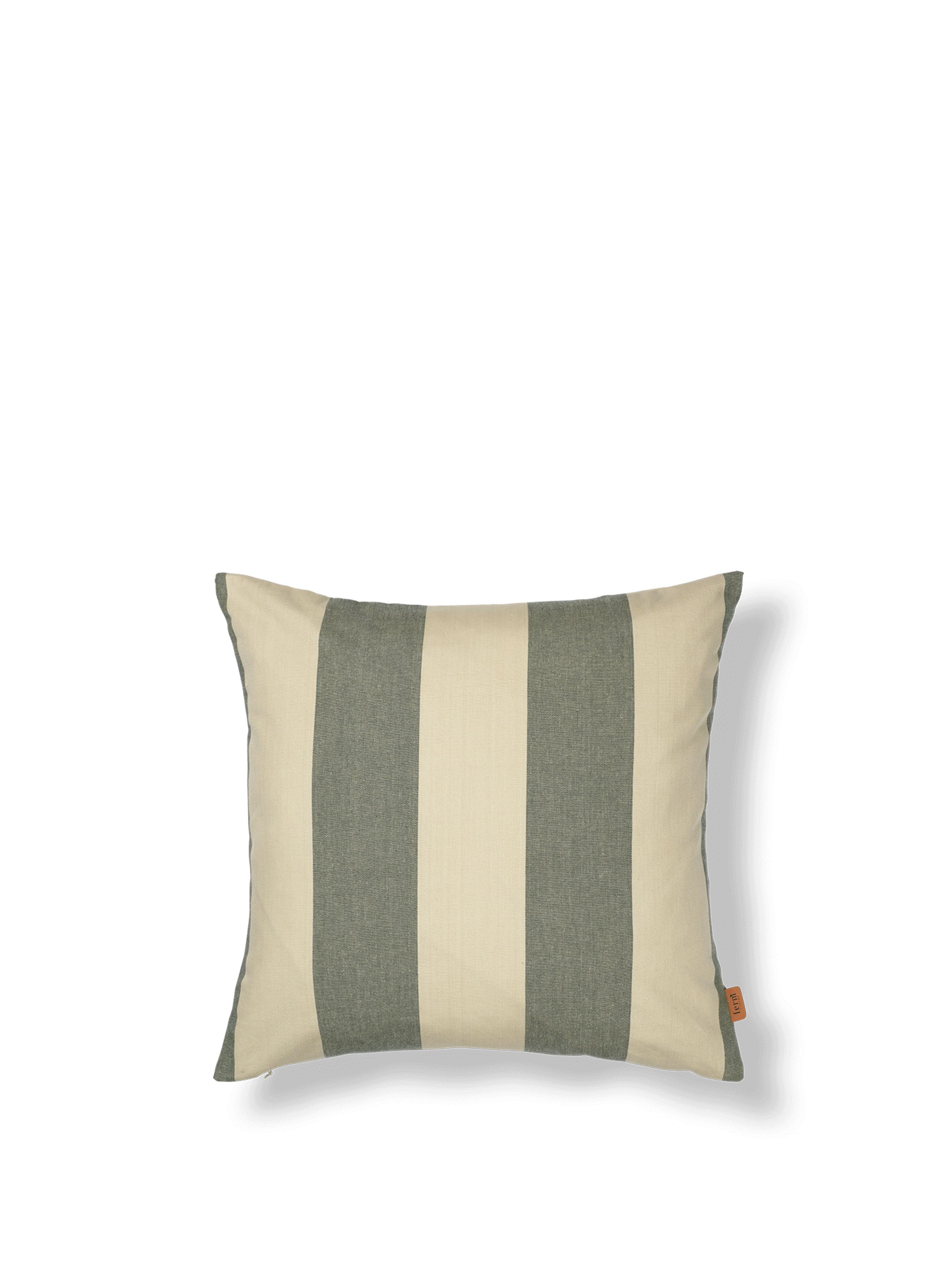 Ferm Living - - Strand Outdoor Cushion Cover - - Dark Lichen/Parchme