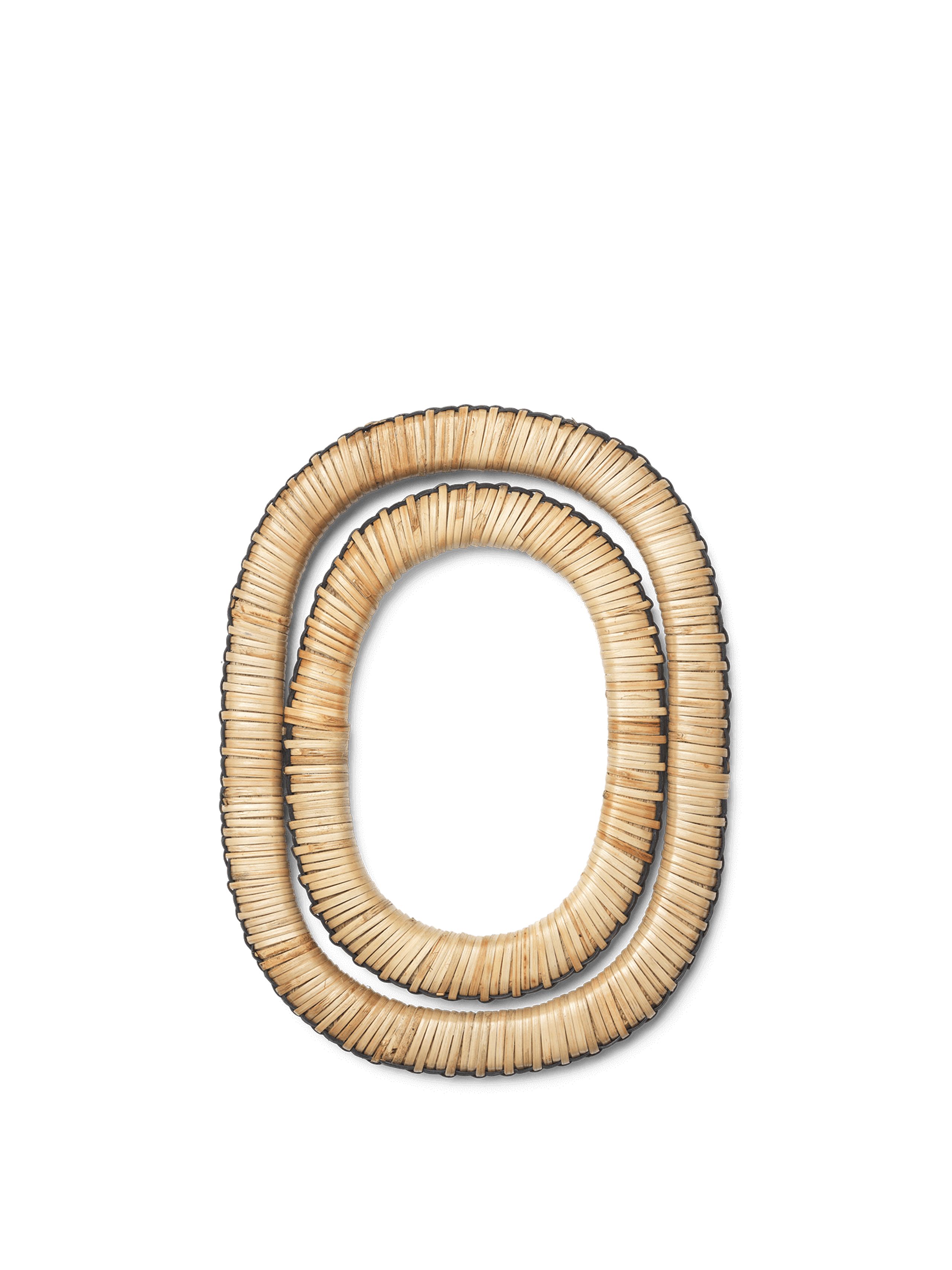 Ferm Living - - Weave Trivets - Weave Trivets - Set of 2 - Natural/Black