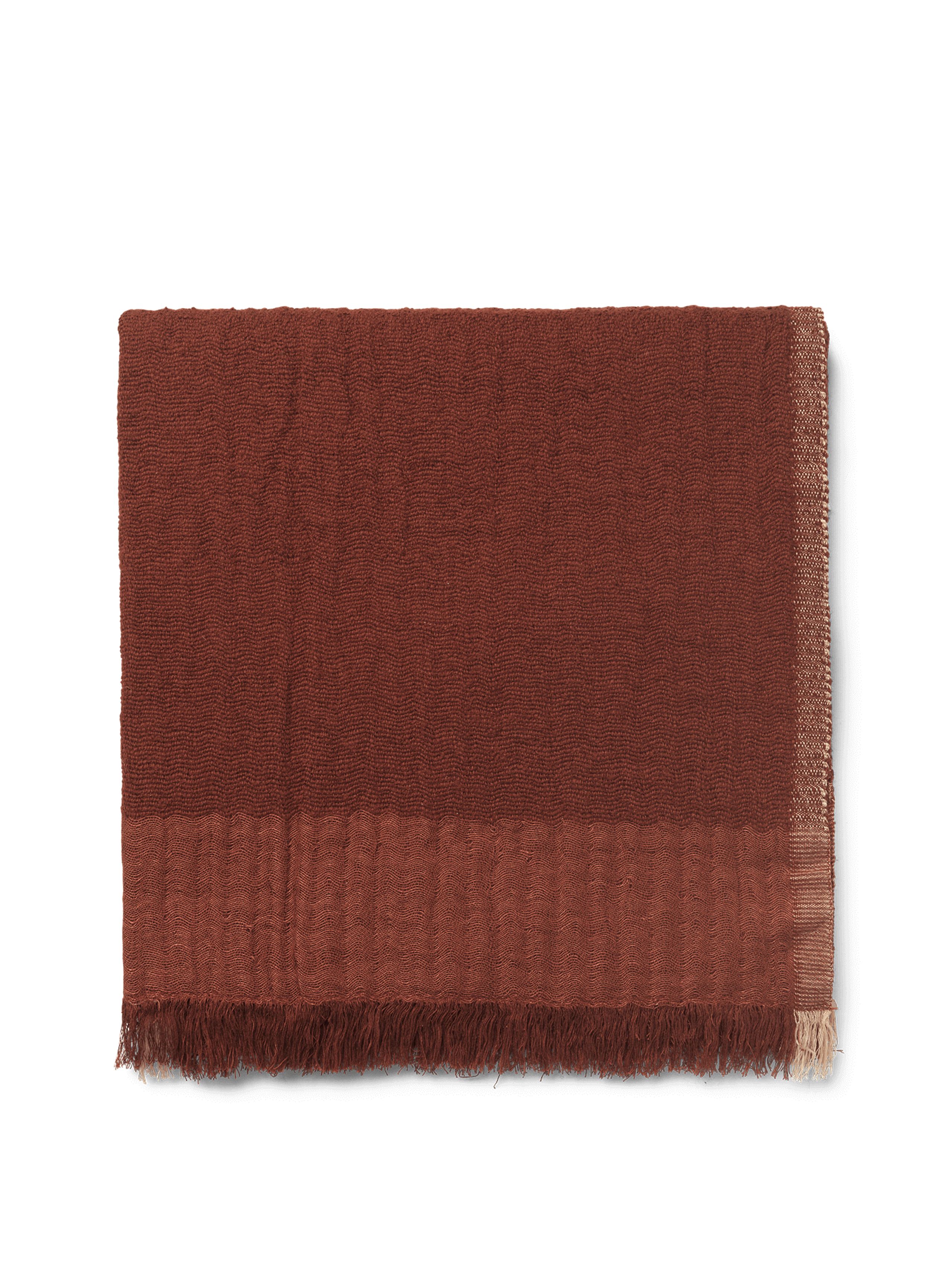 Ferm Living - Plaid - Weaver Throw - Weaver Throw - Red Brown