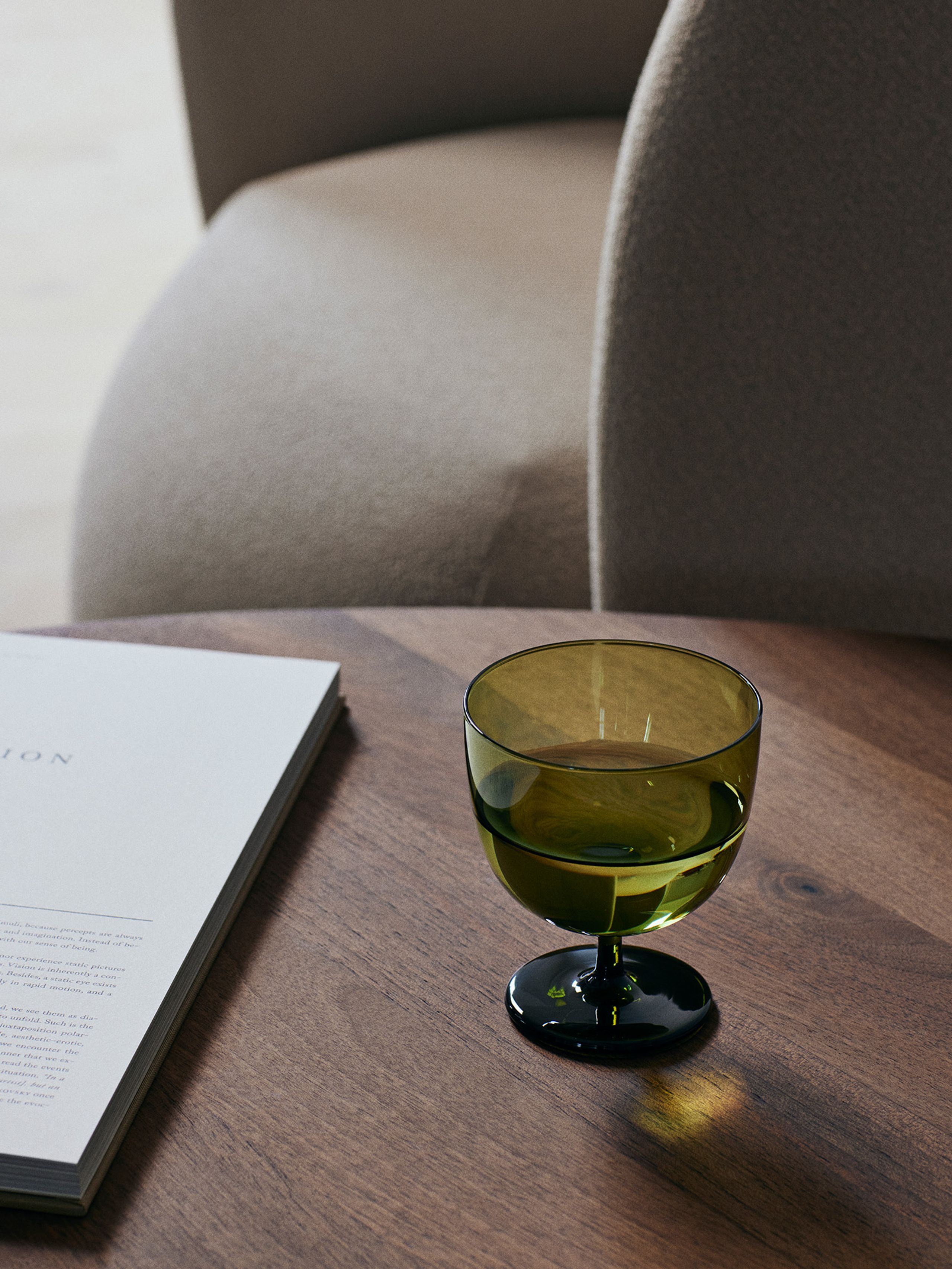 Ferm Living - Glass - Host Water Glasses - Host Water Glasses - Set of 2 - Moss Green