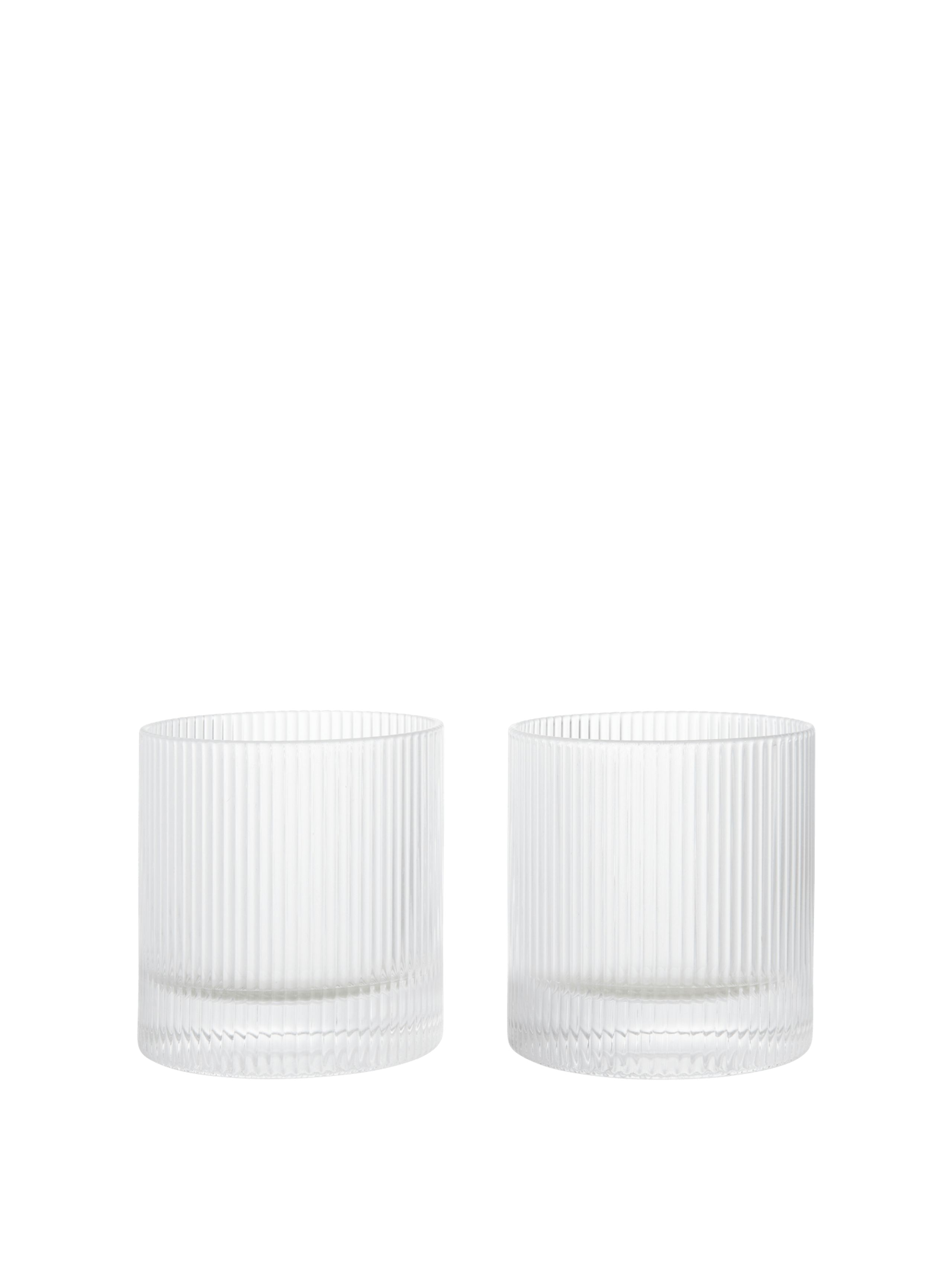Ferm Living - Glass - Ripple Tumbler Glasses - Clear