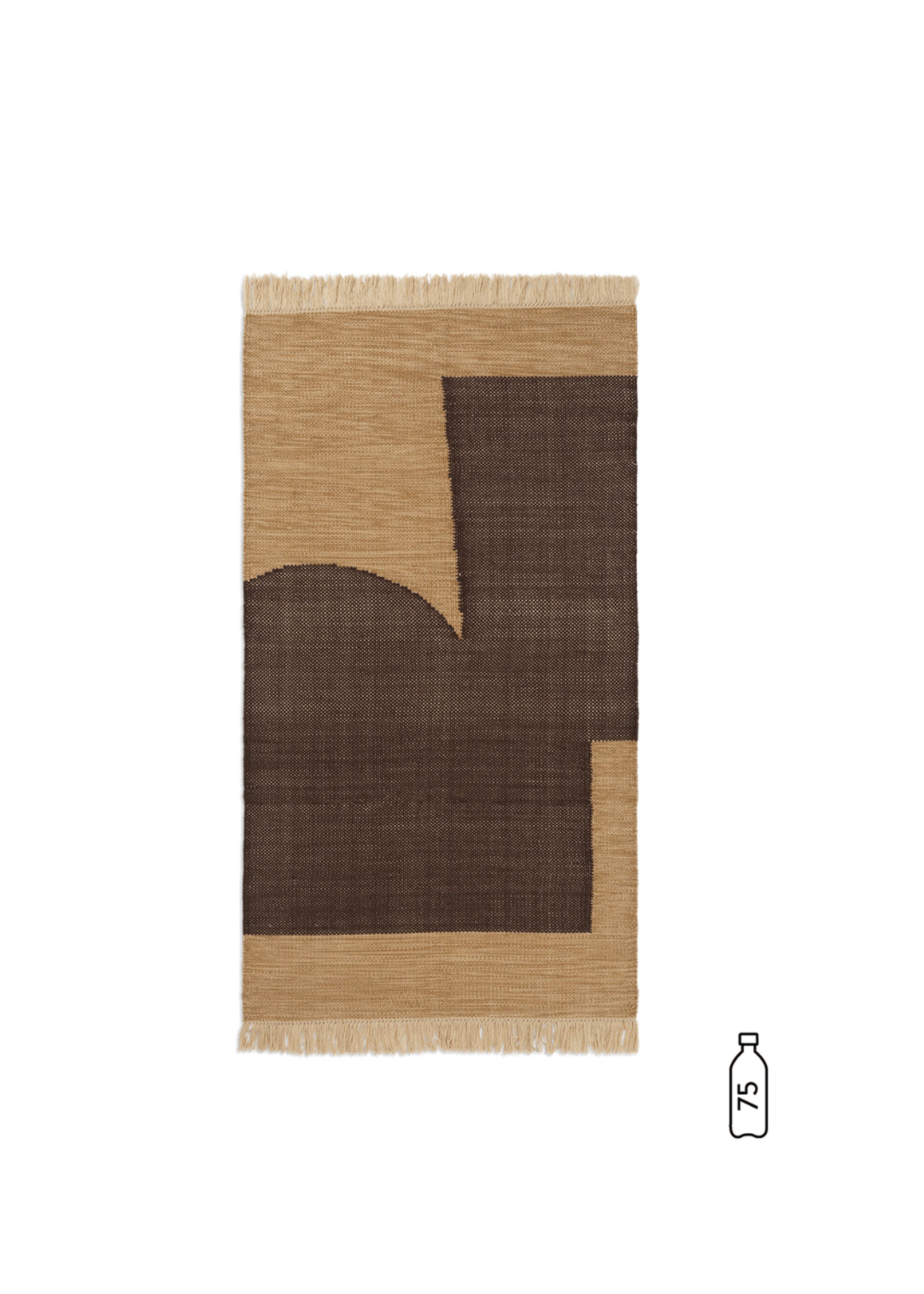 Ferm Living - - Forene Rug - 80 x 140 - Tan/Chocolate