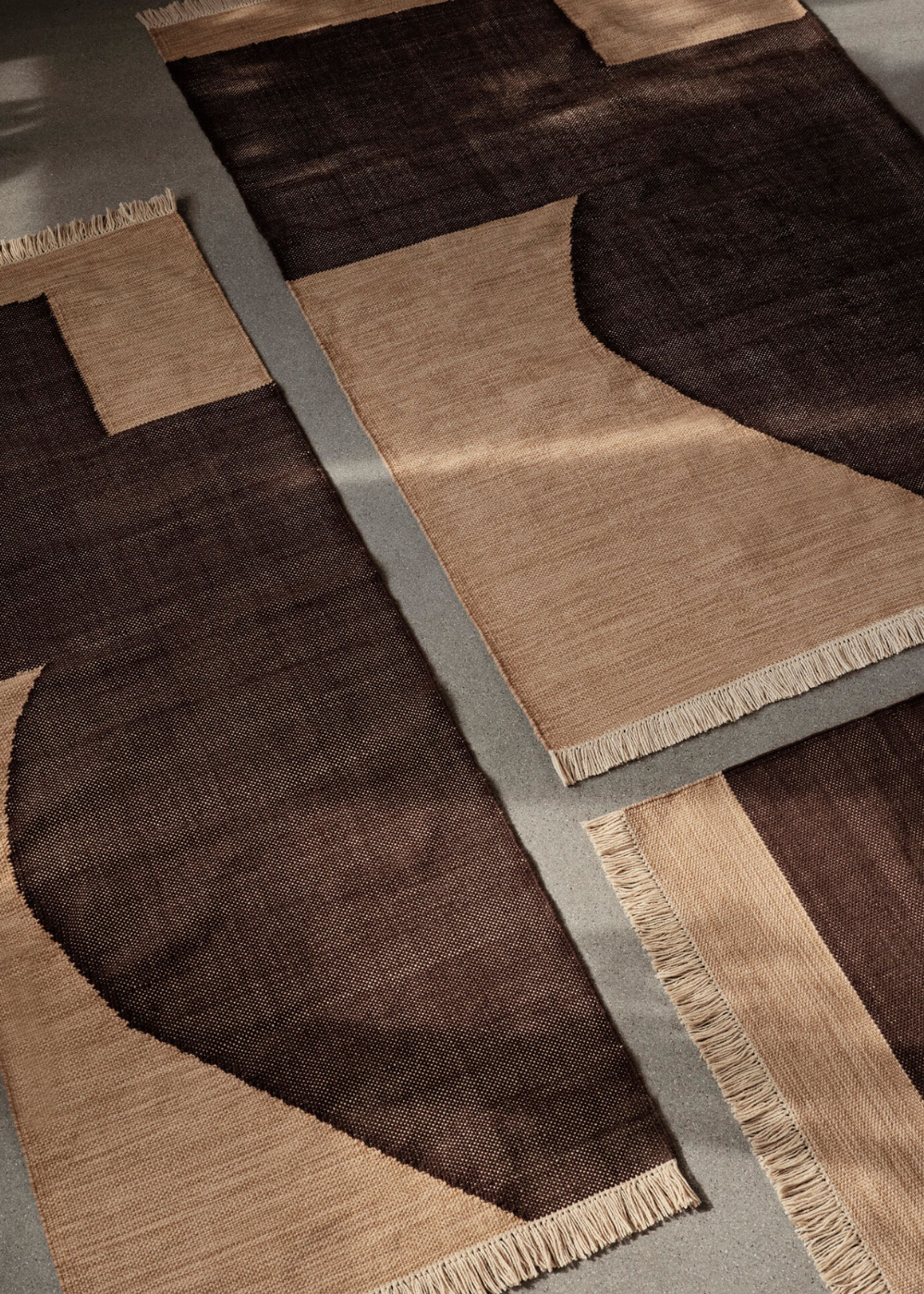 Ferm Living - - Forene Rug - 80 x 140 - Tan/Chocolate