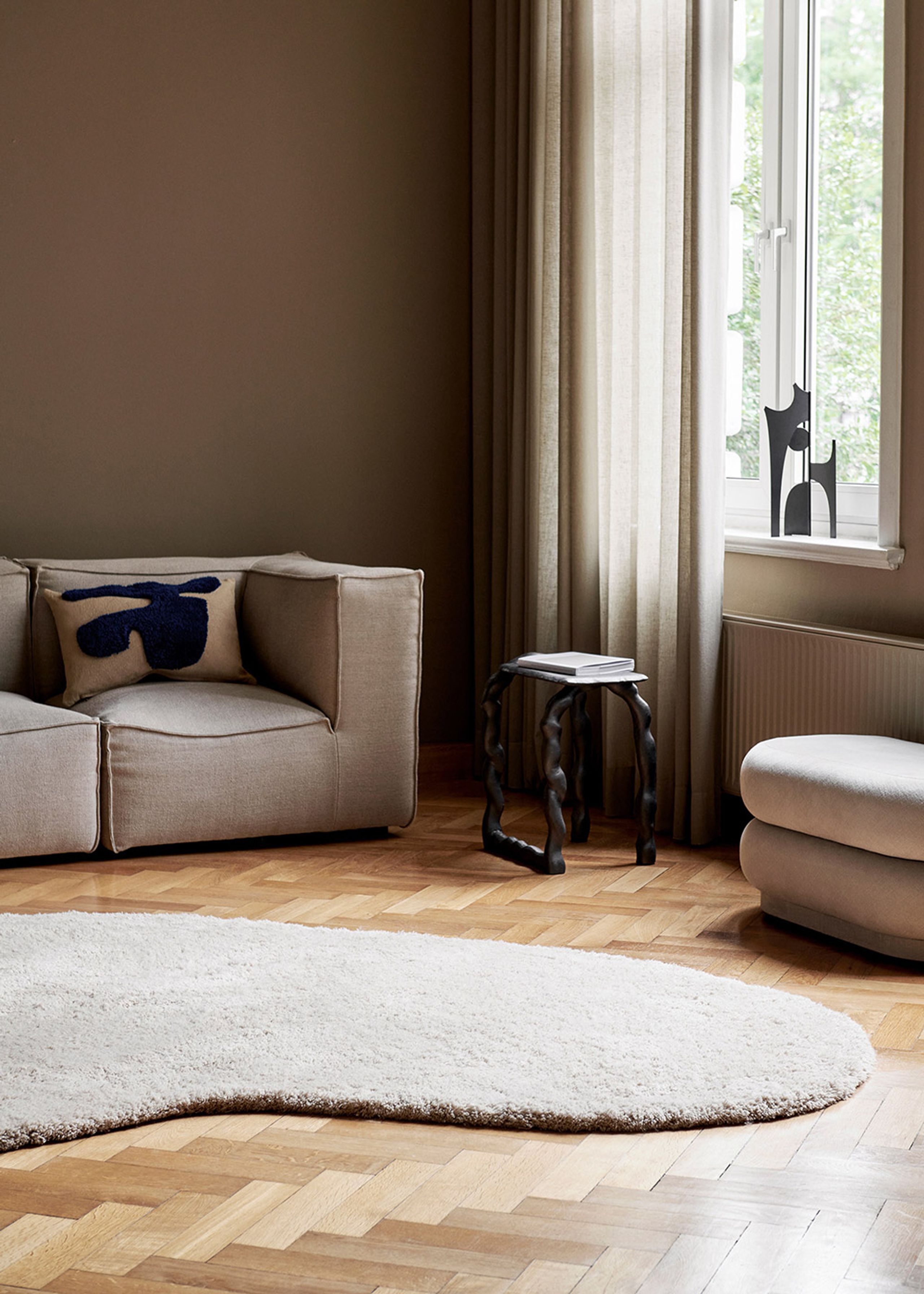 Ferm Living - Teppich - Forma Wool Rug - Offwhite