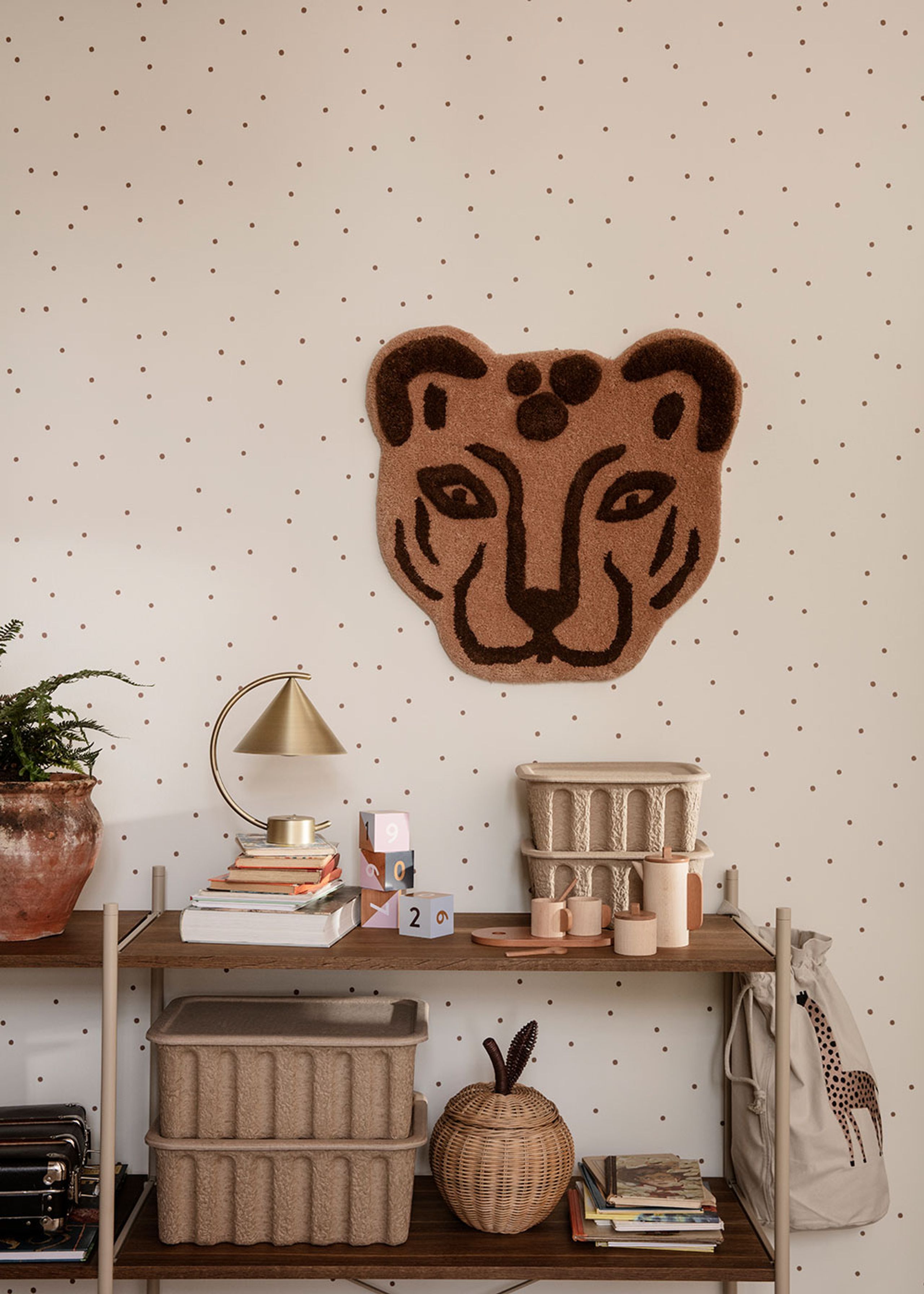 Ferm Living - Rug - Tufted Rug - Brown Leopard Head