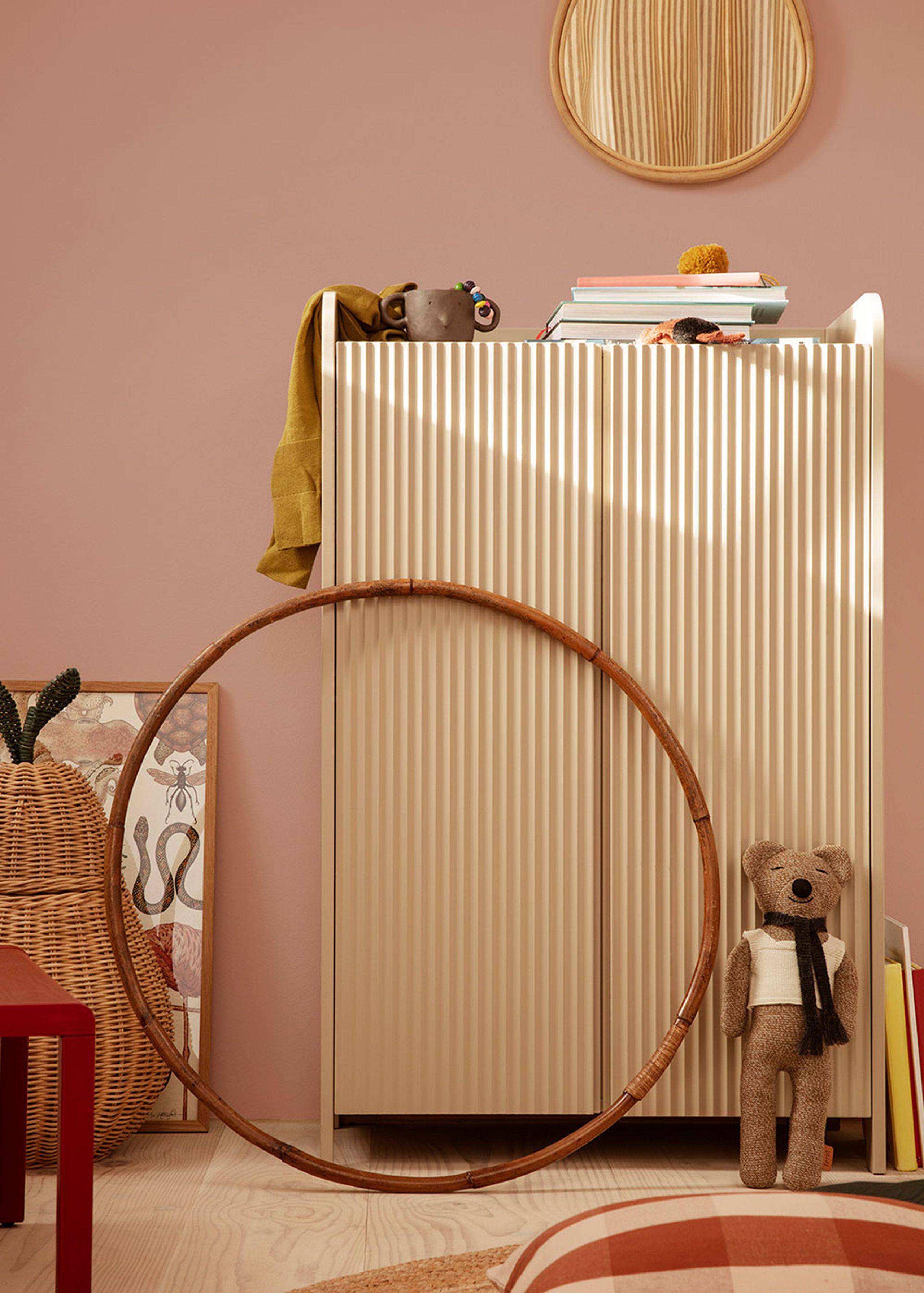 Ferm Living - Hula-Hoop-Reifen - Ula Hoop - Dark stained rattan