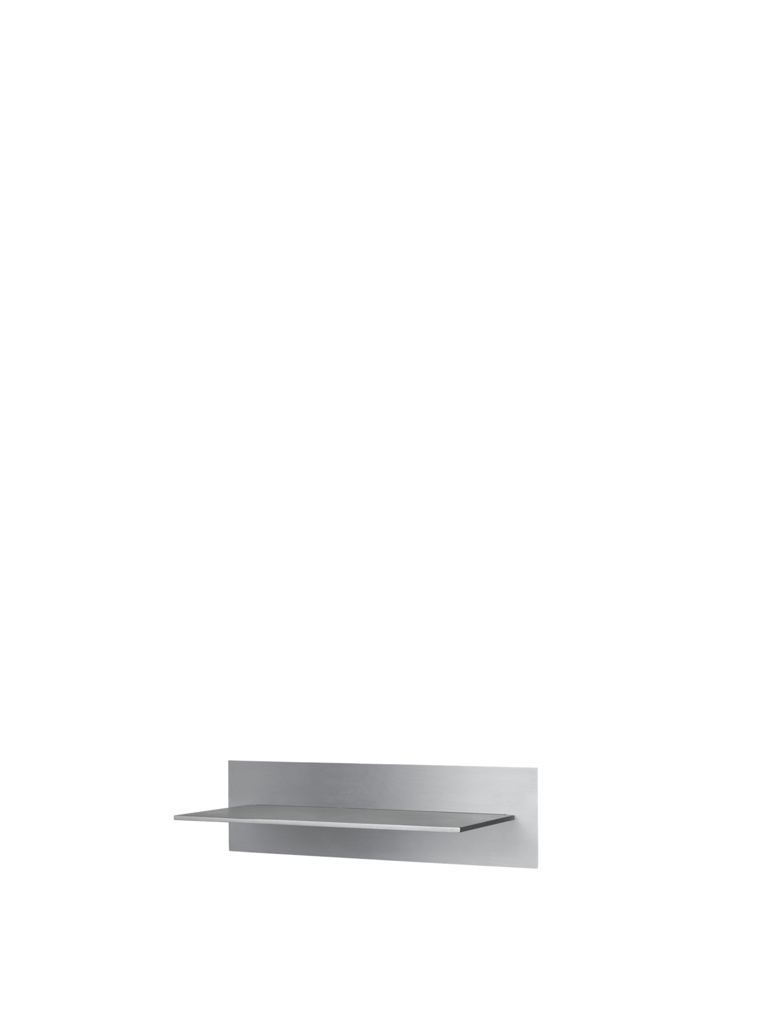 Ferm Living - Policová deska - Lager Wall Shelf Single 35 - Aluminium