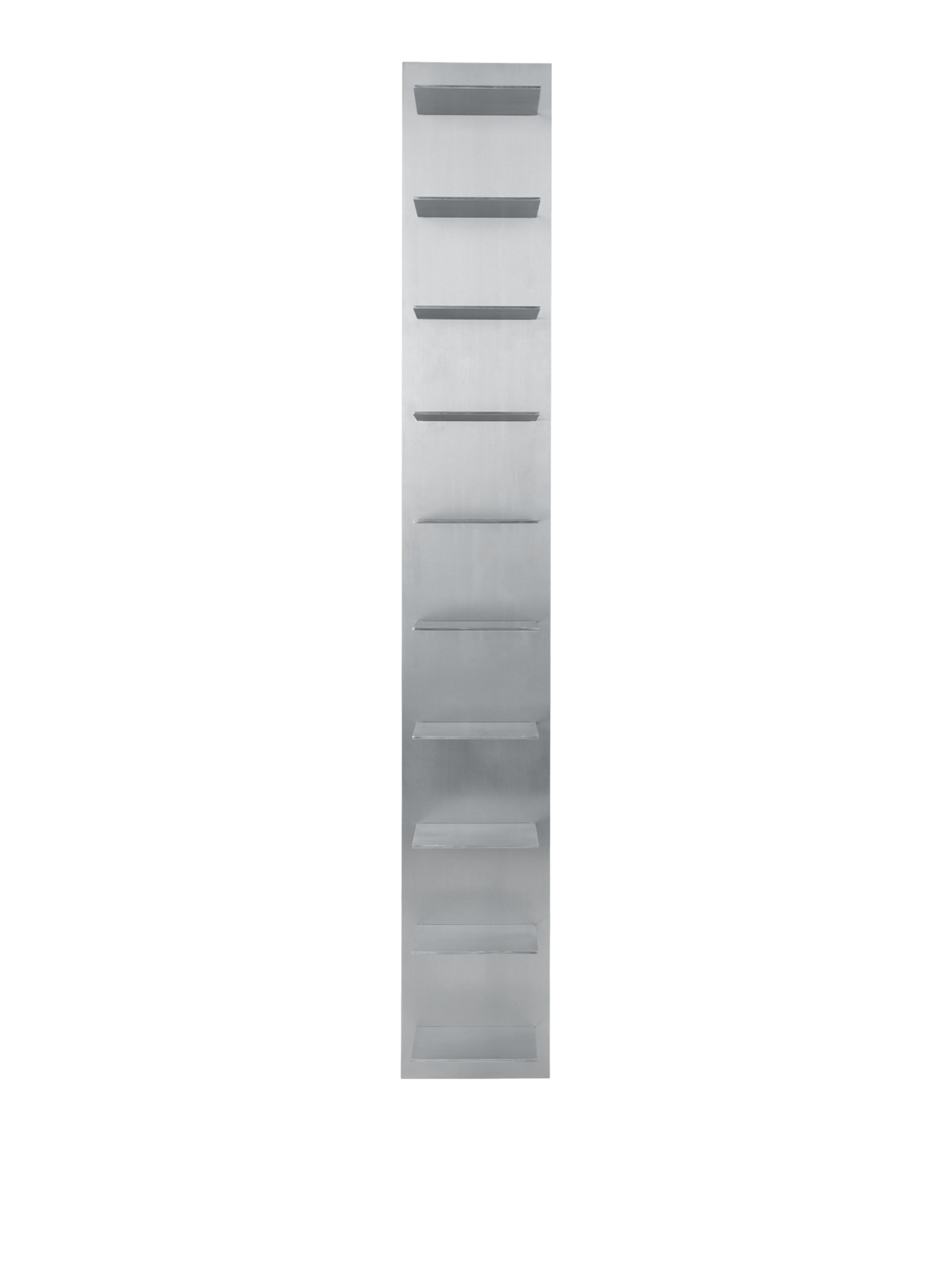Ferm Living - Policová deska - Lager Wall Shelf - Tall - Aluminium