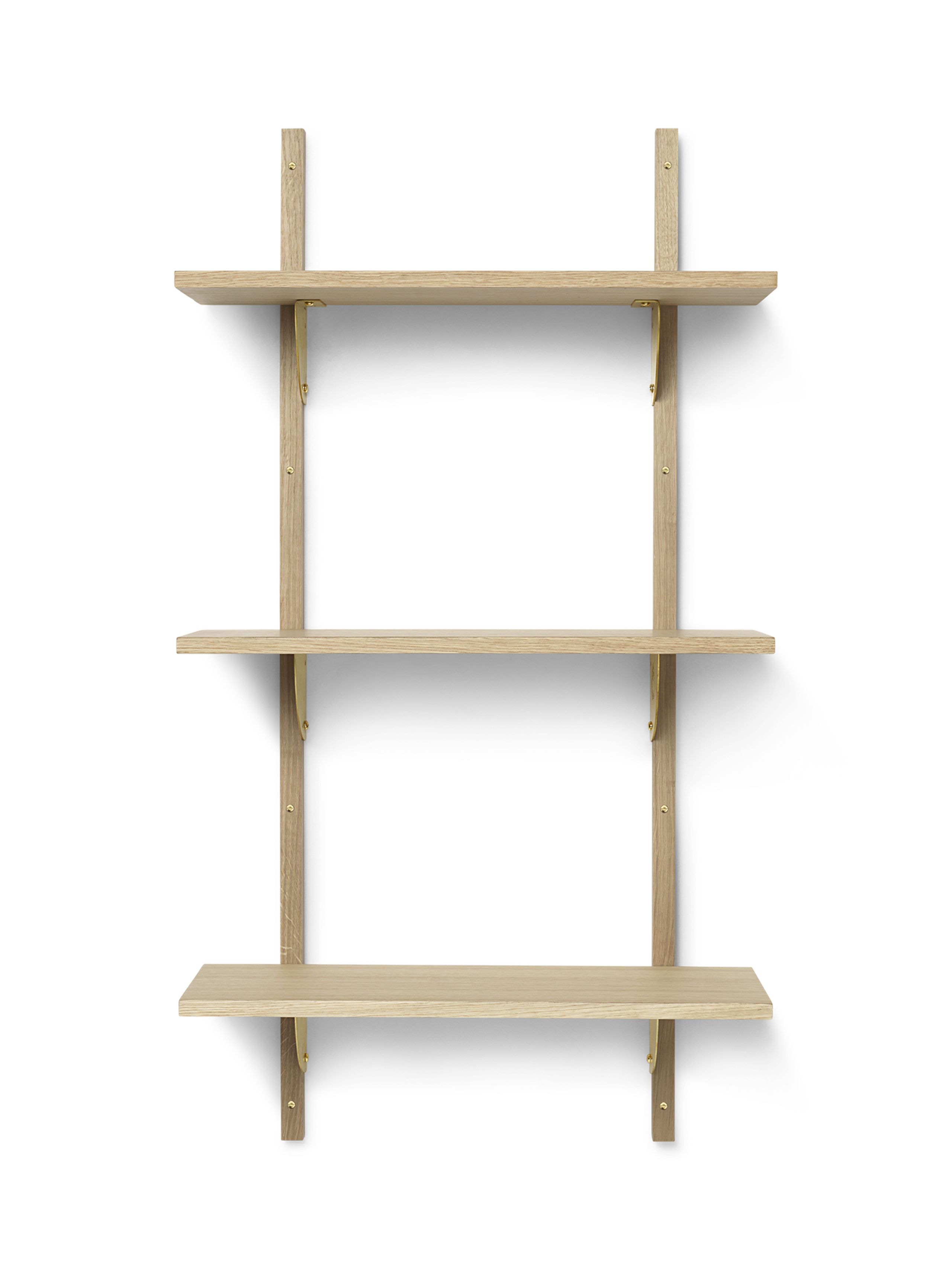 Ferm Living - Estante - Sector Shelf - Oak/Brass - T/N