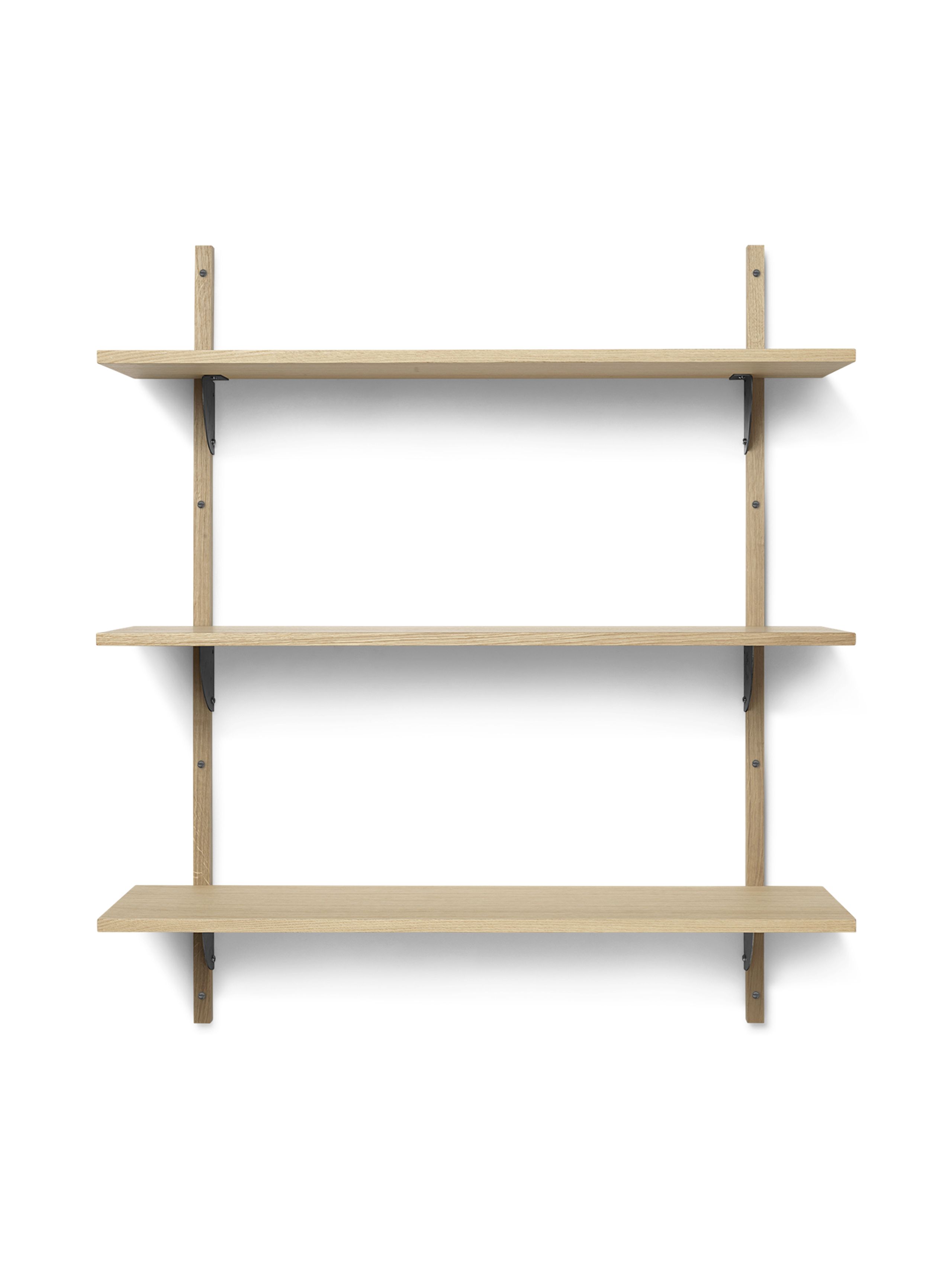 Ferm Living - Shelf - Sector Shelf - Oak/Black Brass - T/W