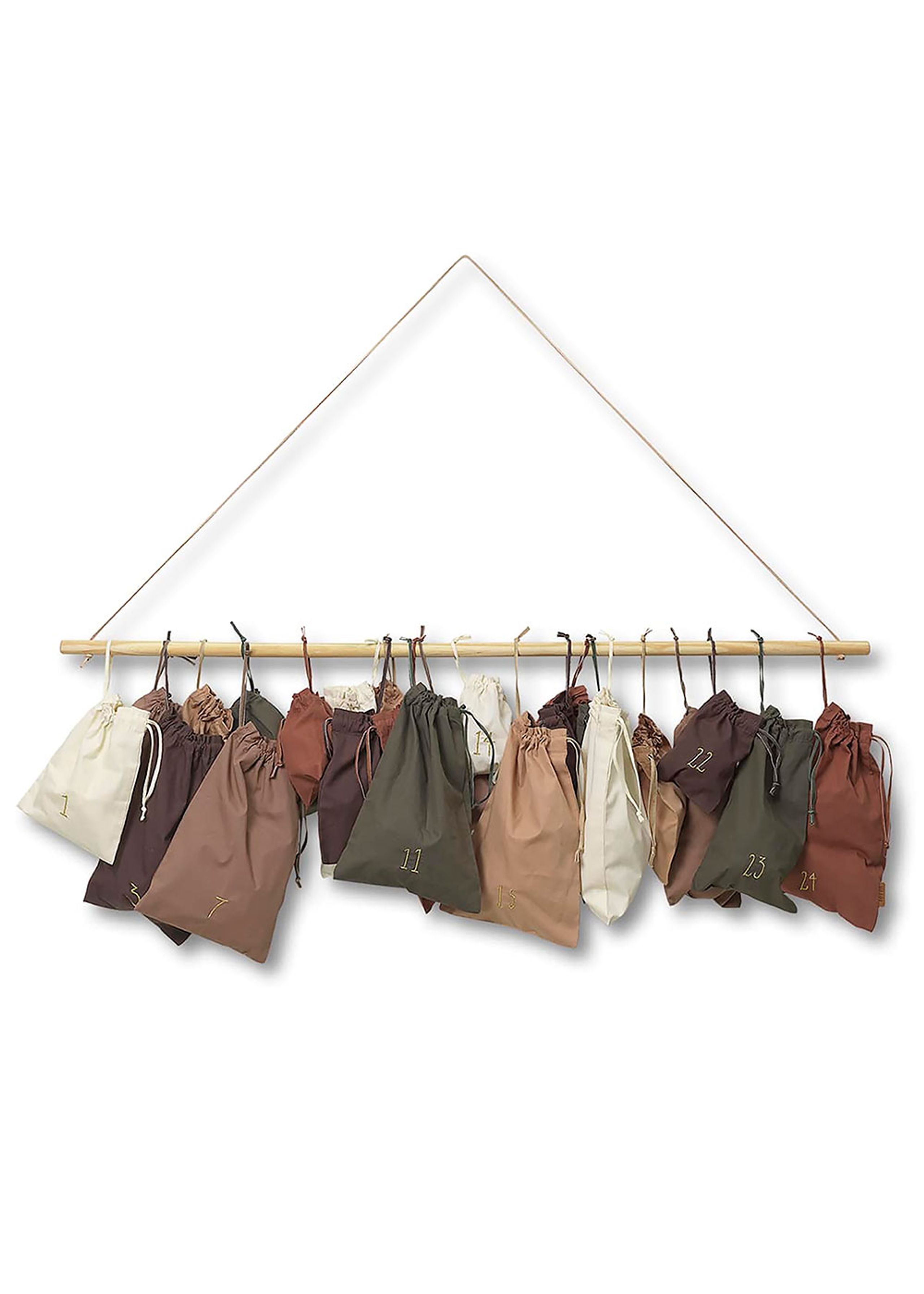 Ferm Living - Christmas calendar - Christmas Countdown - 24 Bags - Multicolour