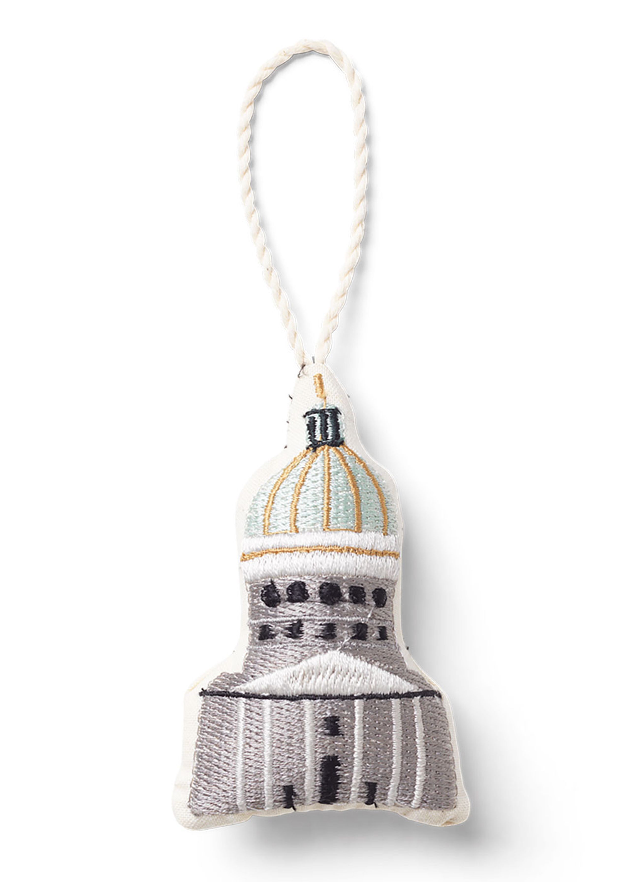Ferm Living - Christmas Ornaments - CPH Embroidered Ornaments - The Marble Chruch