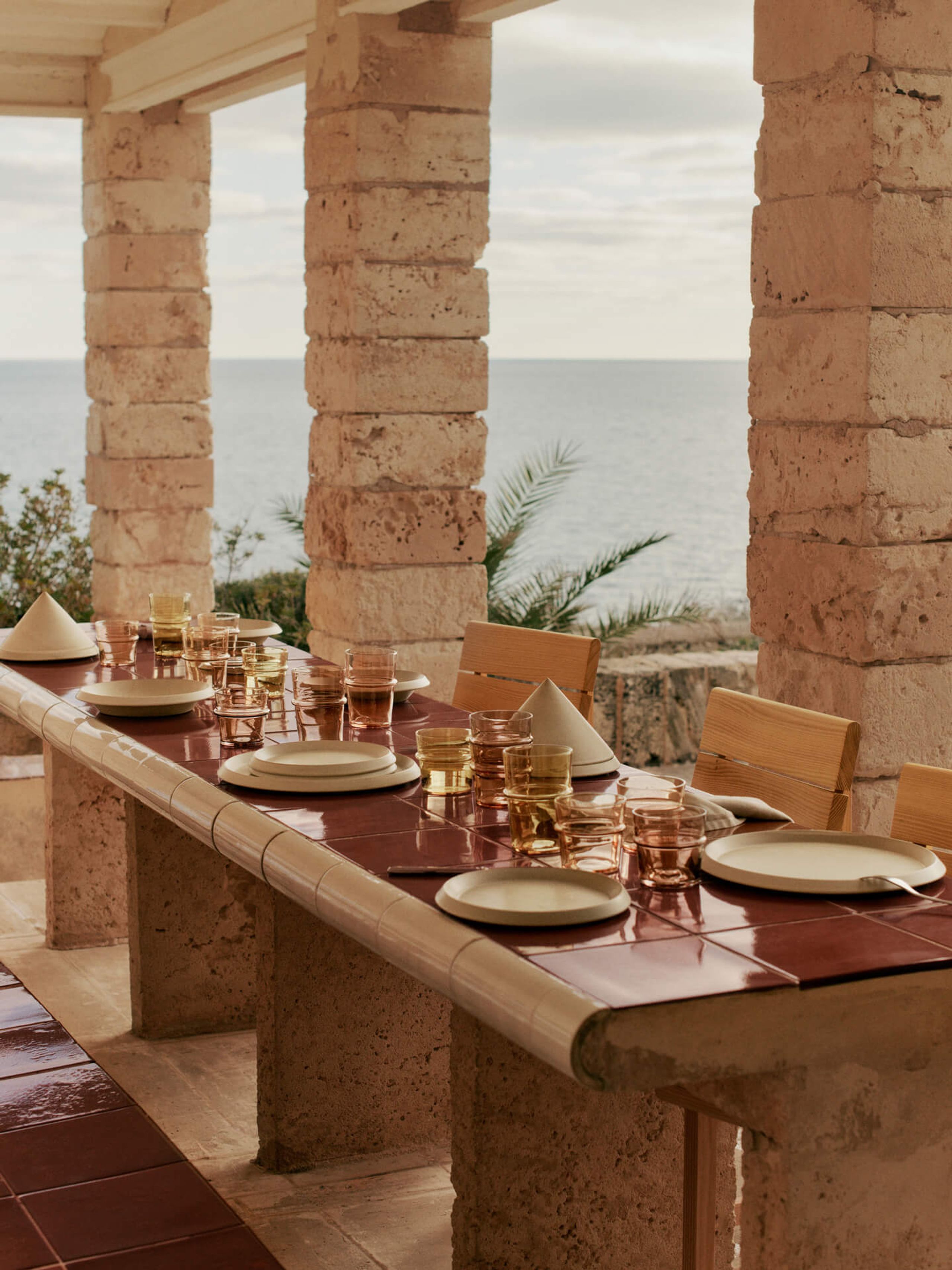 Ferm Living - Ozdoby na vánoční stromek - Boya Low Glasses - Set of 2 - Yellow