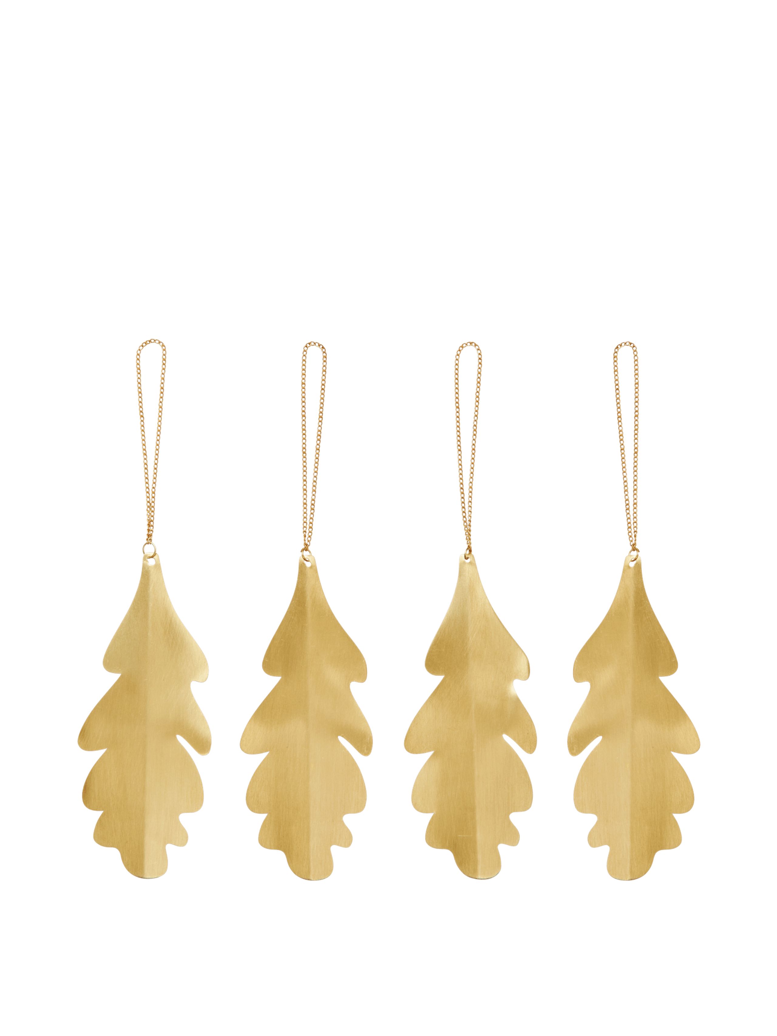 Ferm Living - Juletræspynt - Oak Leaf Brass Ornaments - Brass