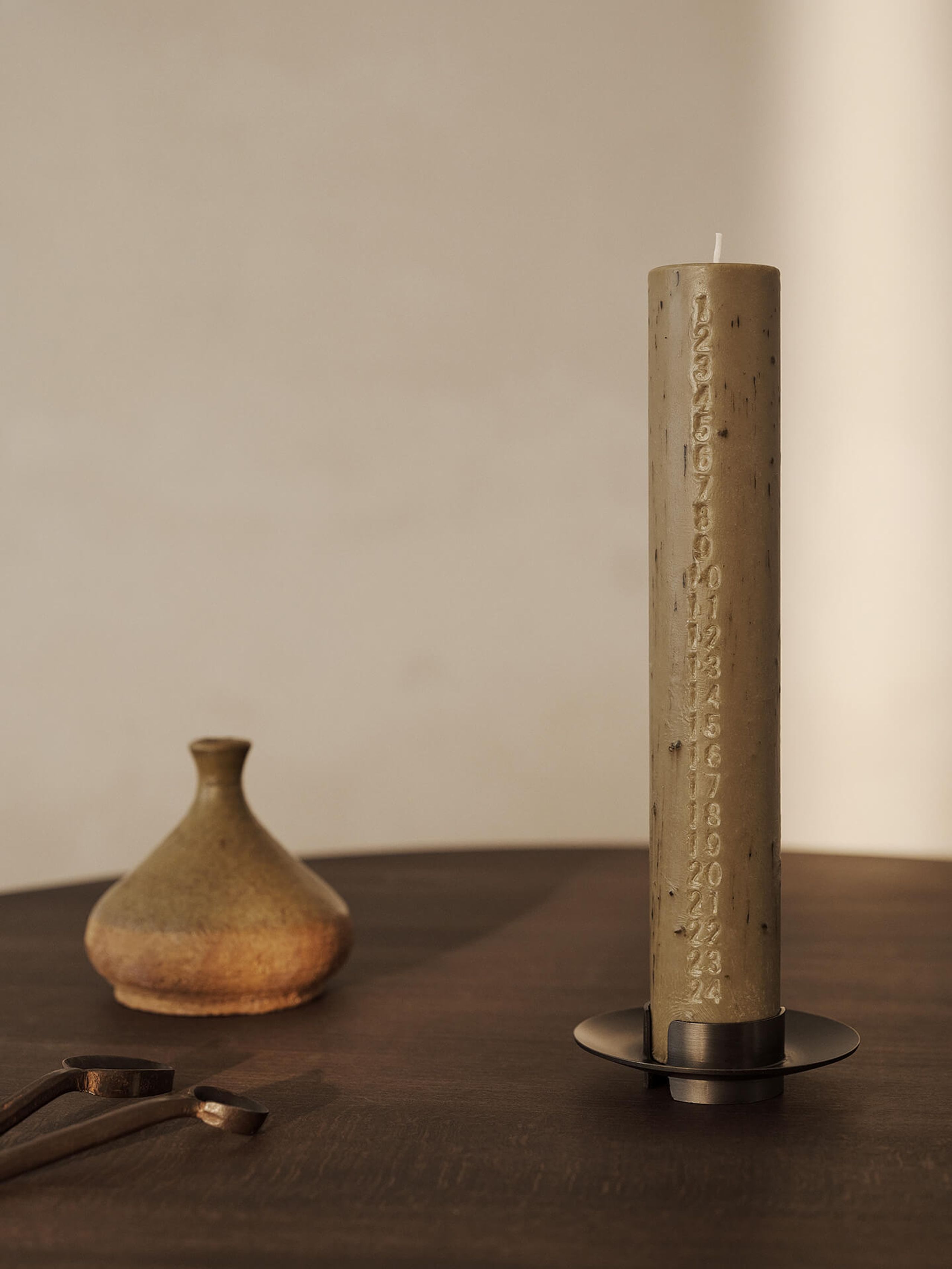 Ferm Living - Calendar candle - Mura Advent Candle - Ash Brown