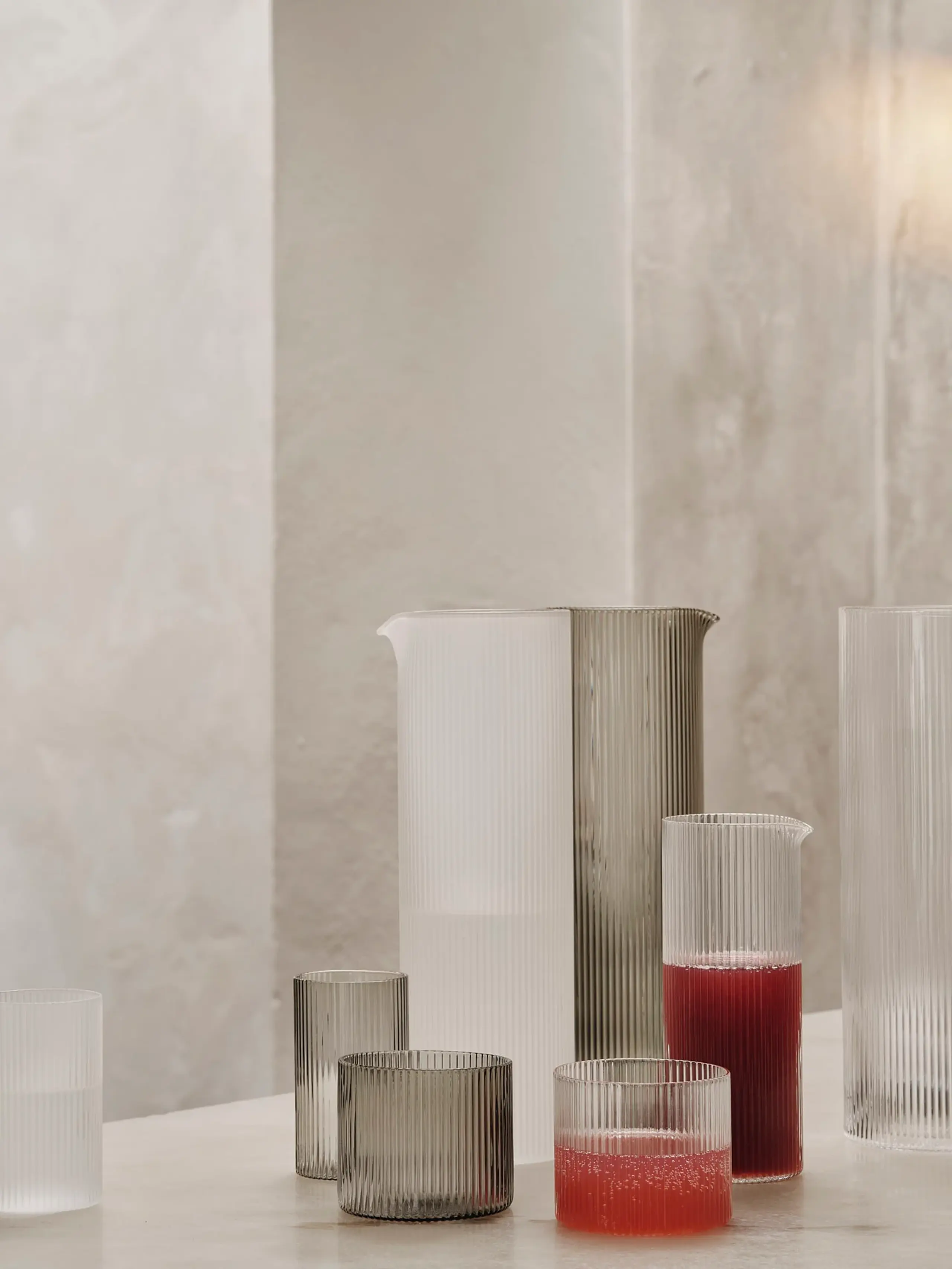 Ferm Living - Kande - Ripple Milk Jug - Clear