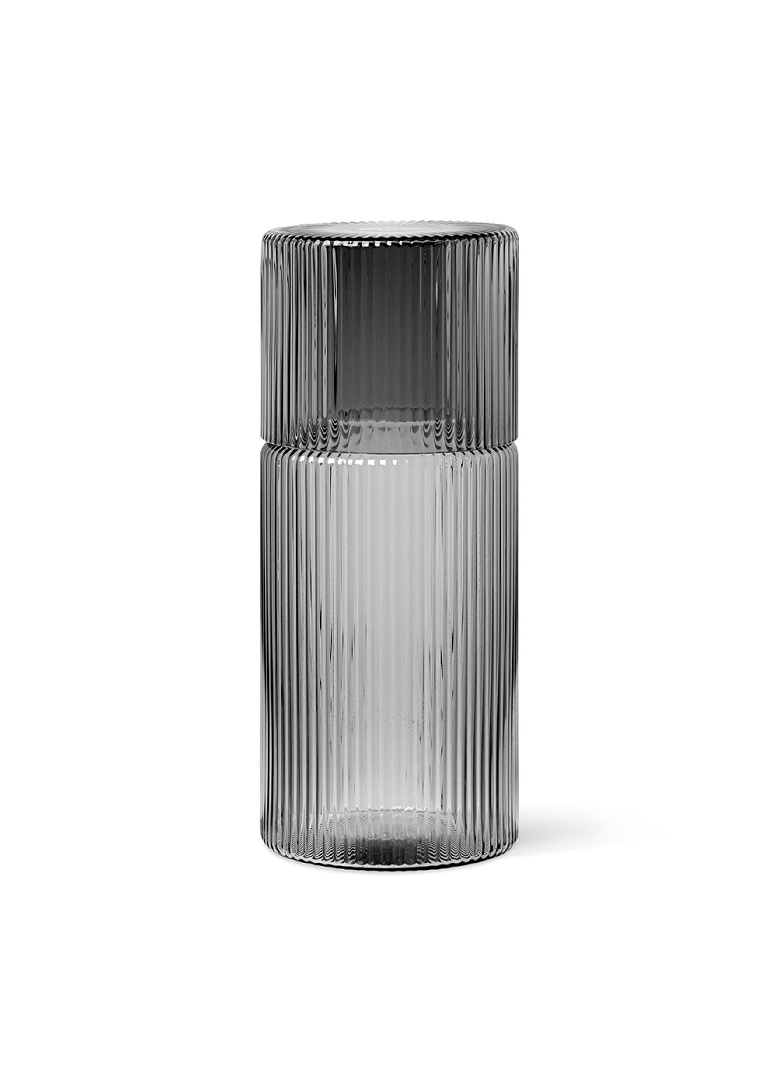 Ferm Living - Karahvi - Ripple Carafe Set - Smoked Grey
