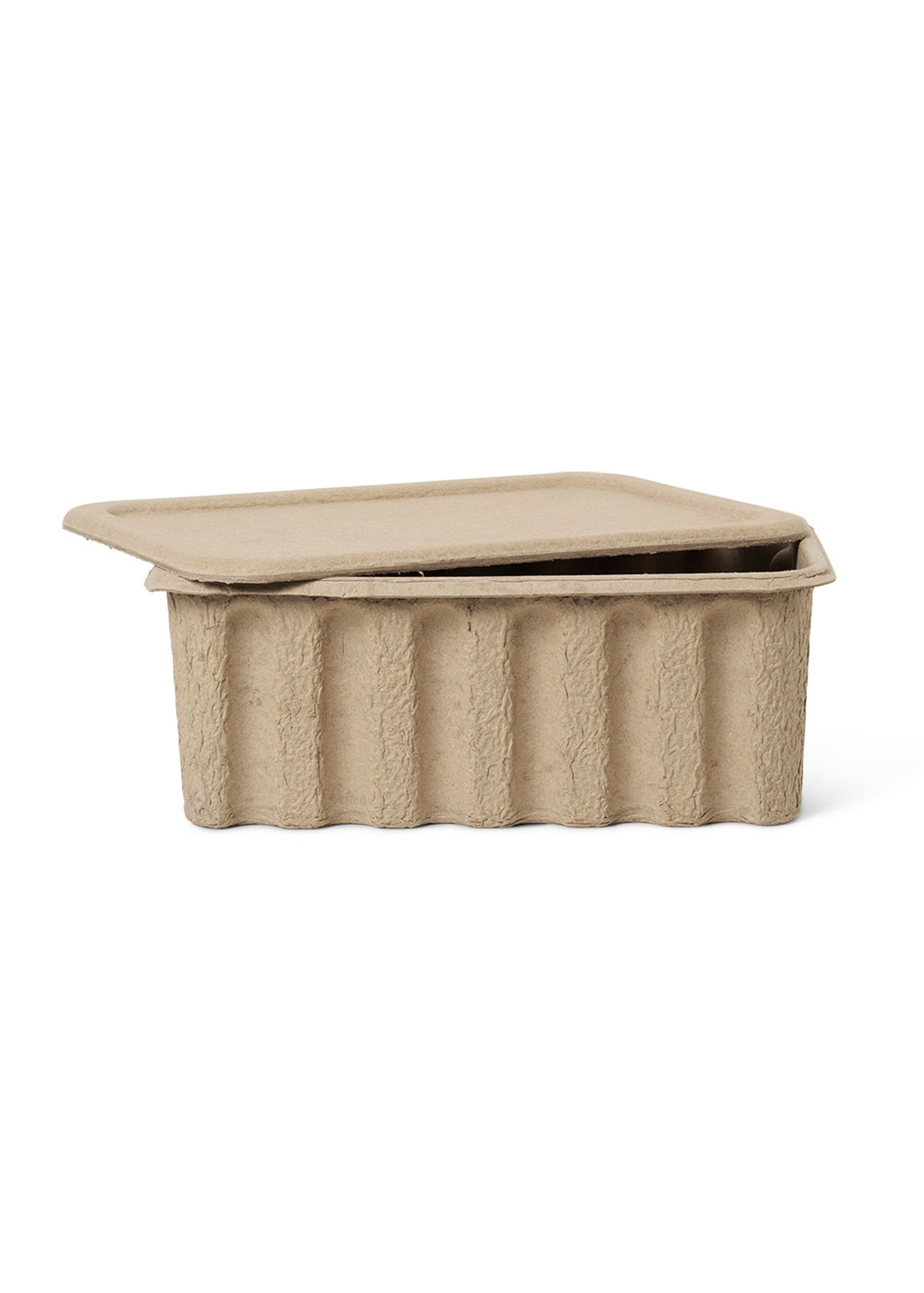 Ferm Living - Boxes - Paper Pulp Box - Set of 2 - Brown - Large