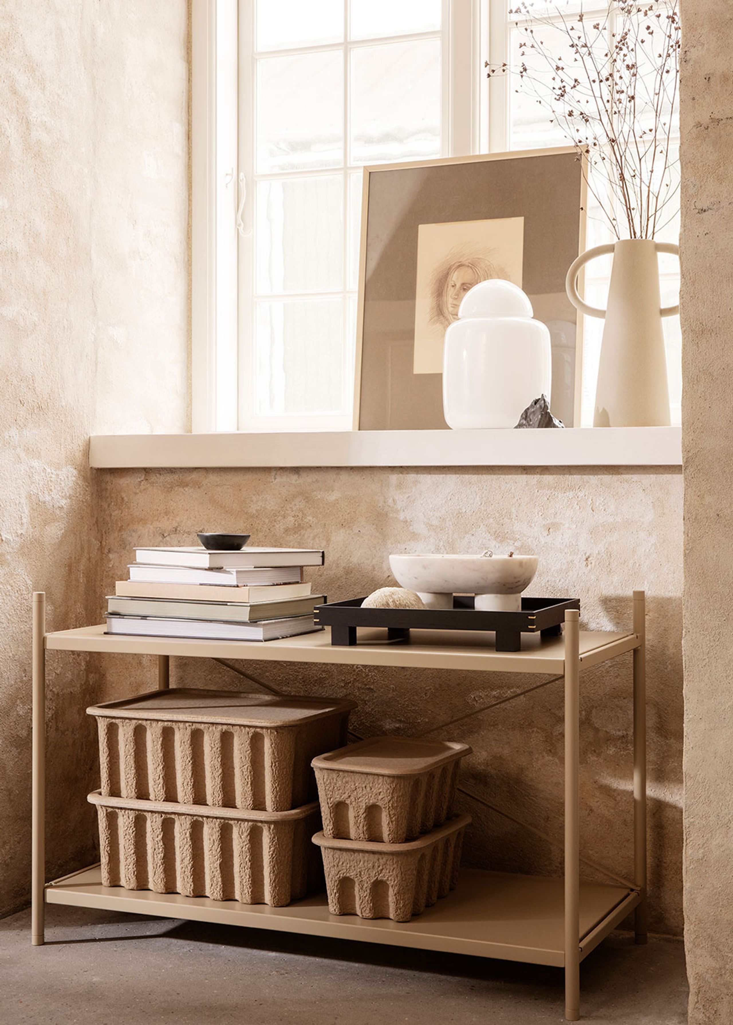 Ferm Living - Boxen - Paper Pulp Box - Set of 2 - Brown - Small