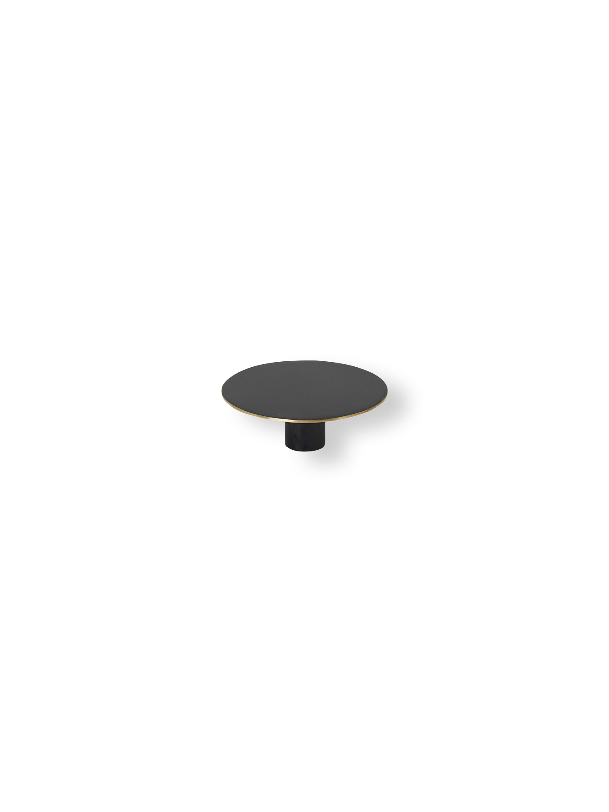 Ferm Living - Háčky - Brass Hooks - Black Brass w. Brass Edge - Large