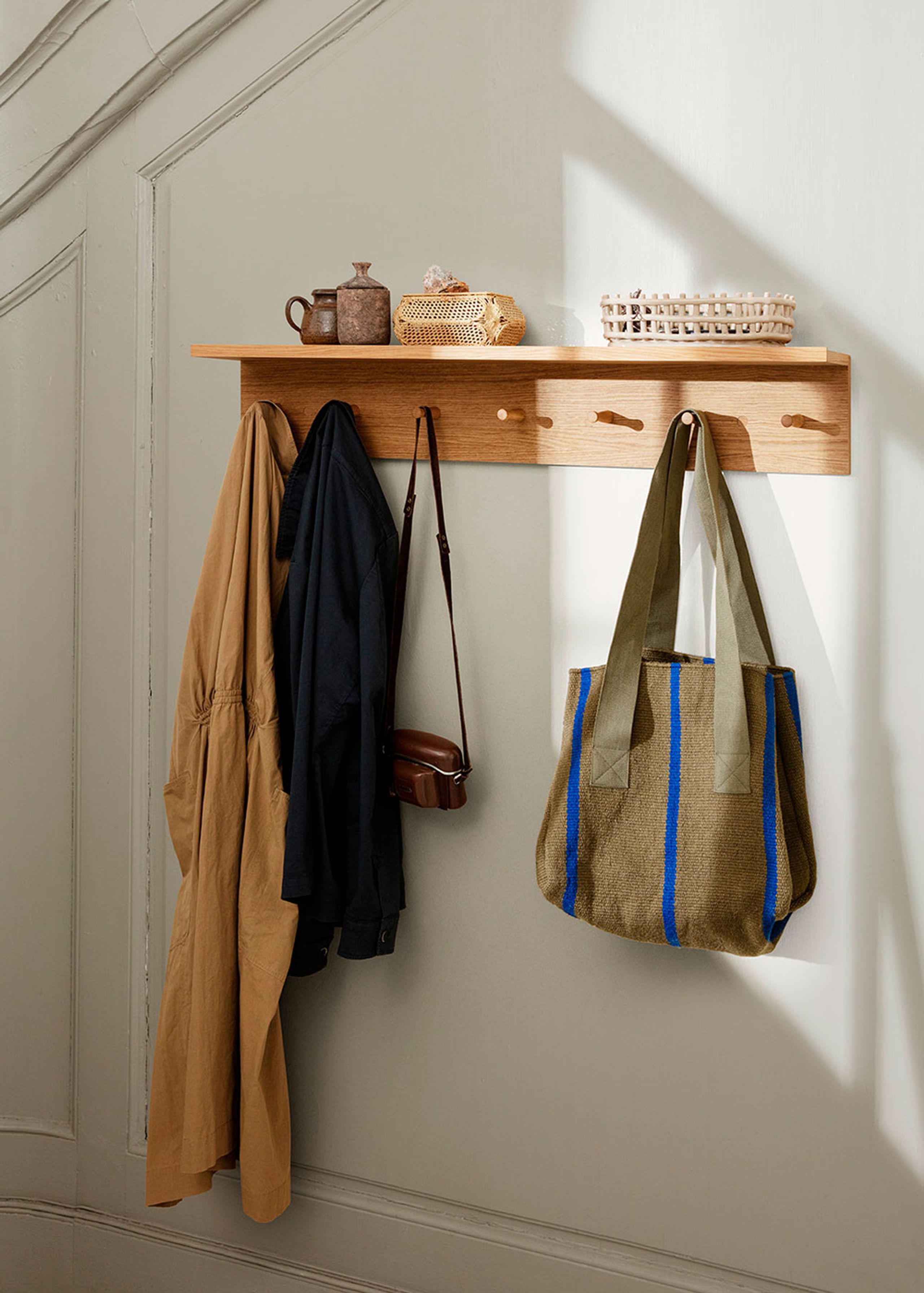 Ferm Living - Ripustimet - Place Rack - Oak - Large