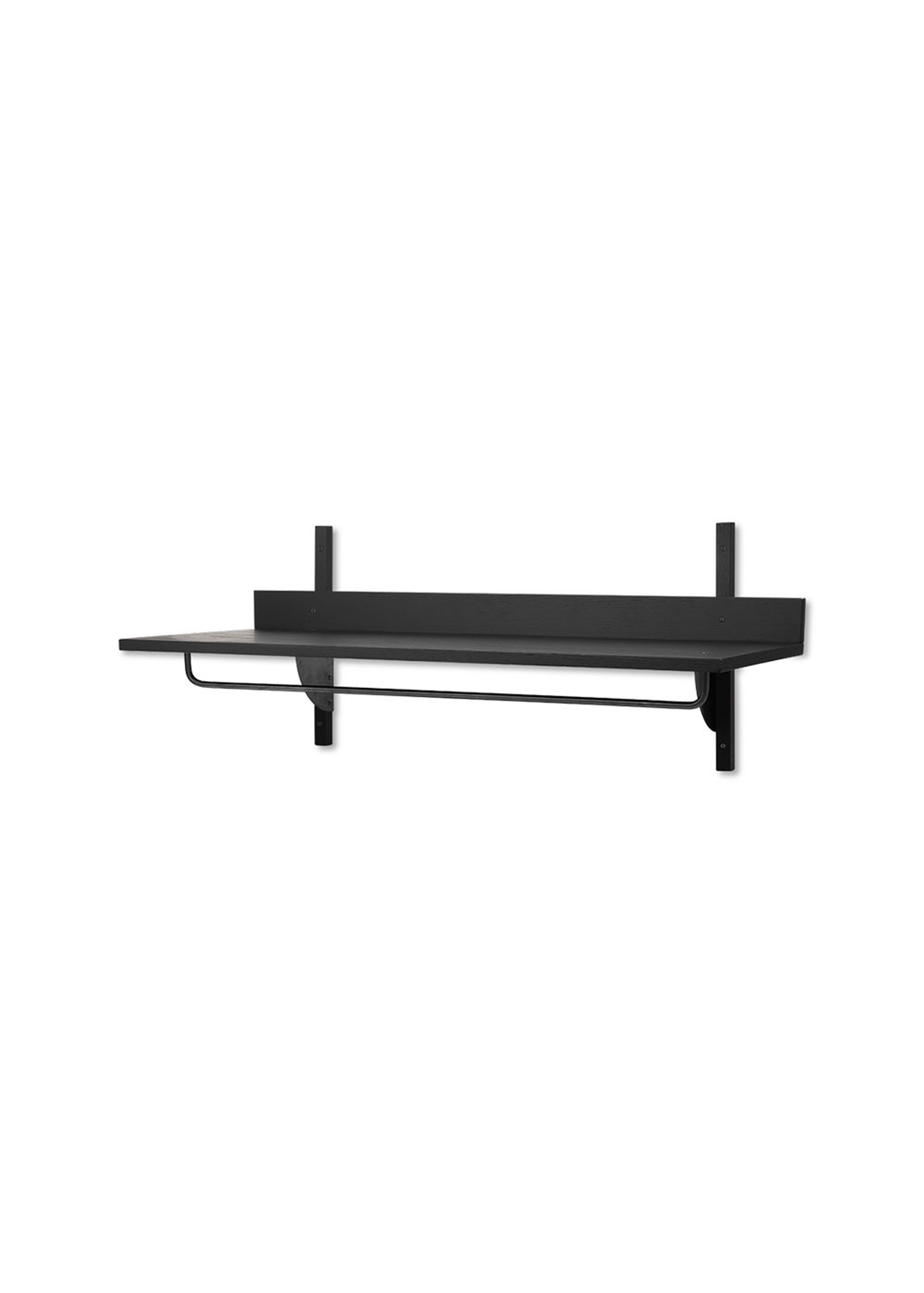Ferm Living - Hooks - Sector Rack Shelf - Black Ash/Black Brass