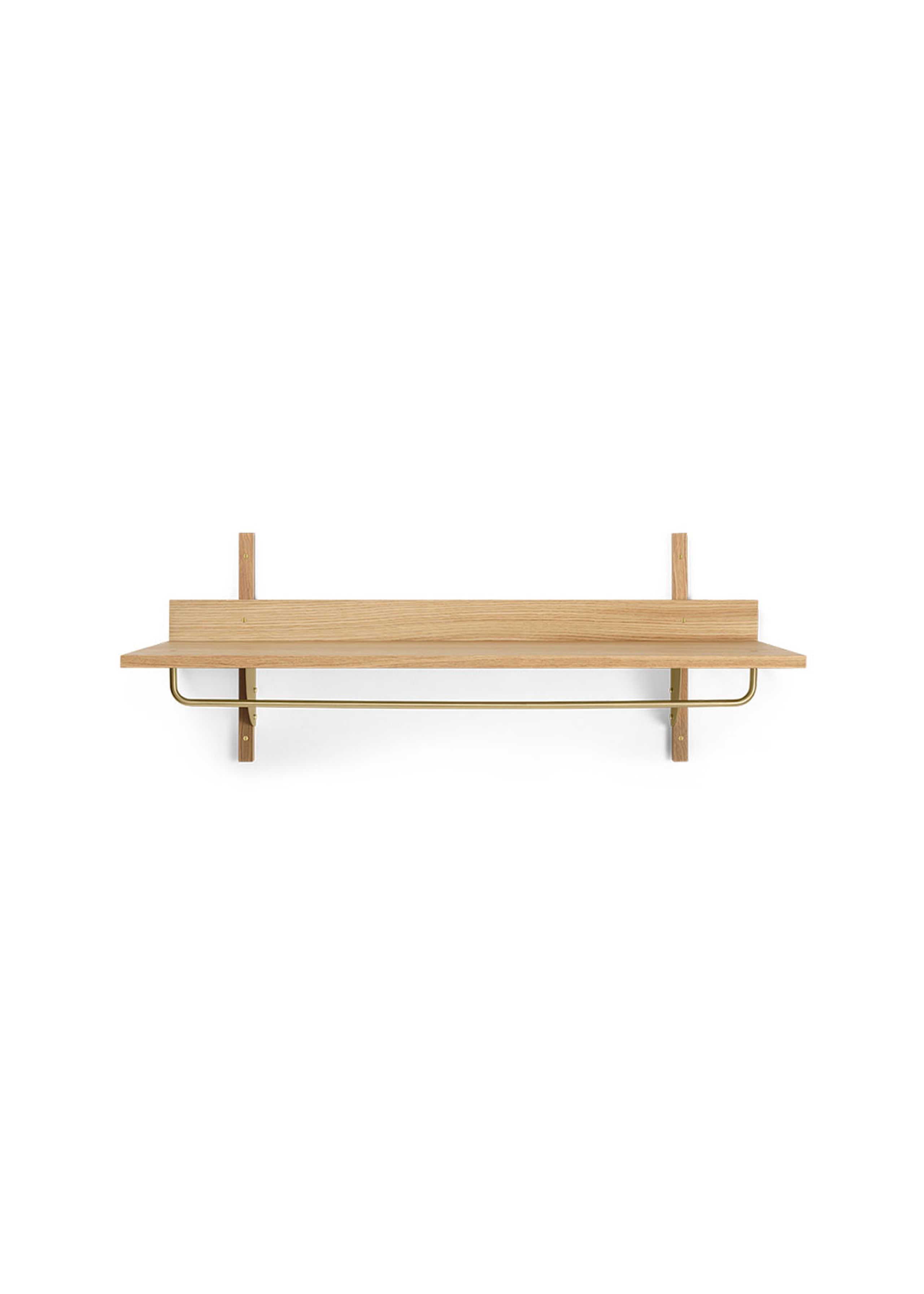 Ferm Living - Hooks - Sector Rack Shelf - Oak/Brass