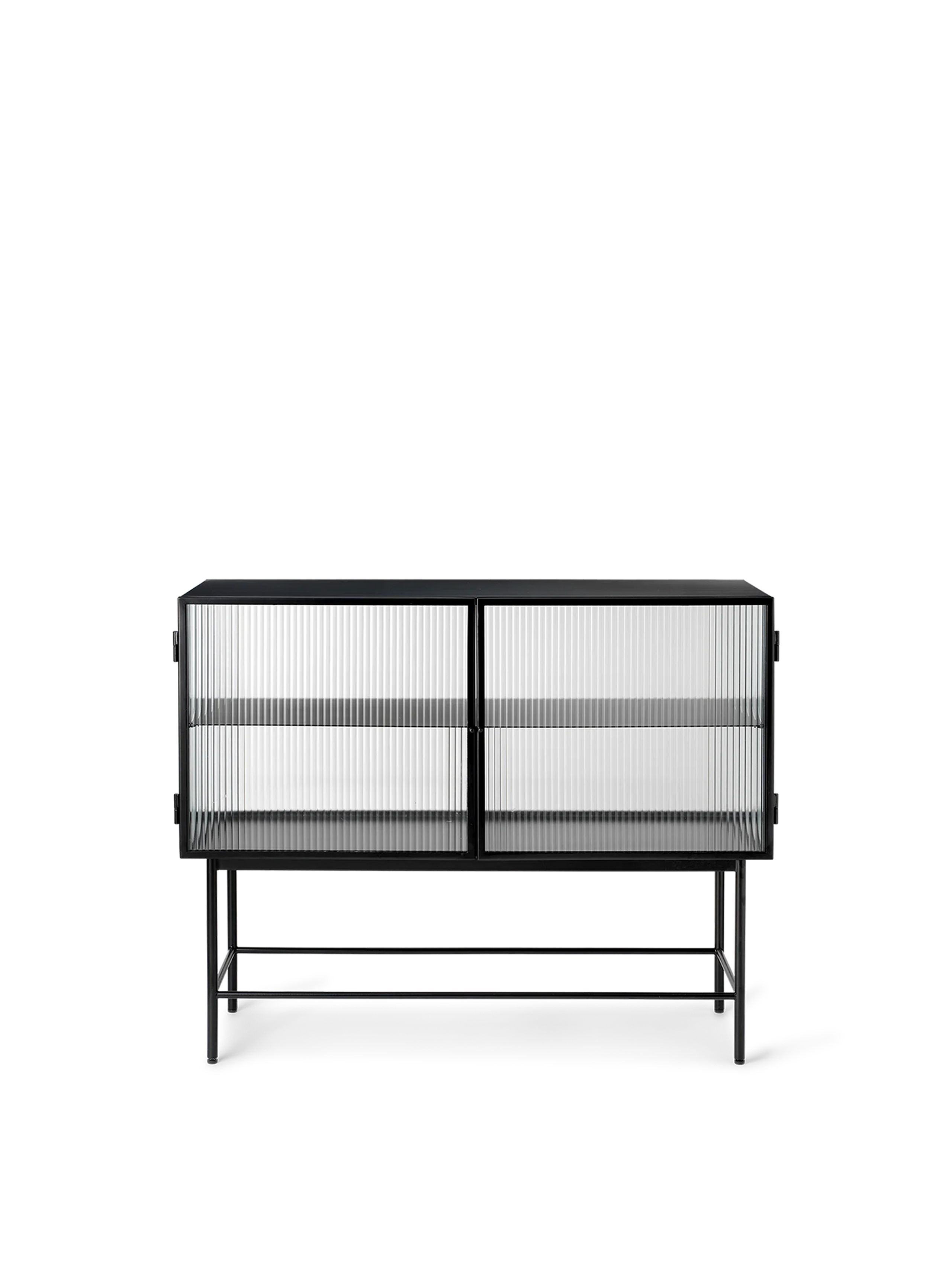 Ferm Living - Commode - Haze Sideboard - Reeded Glass - Black