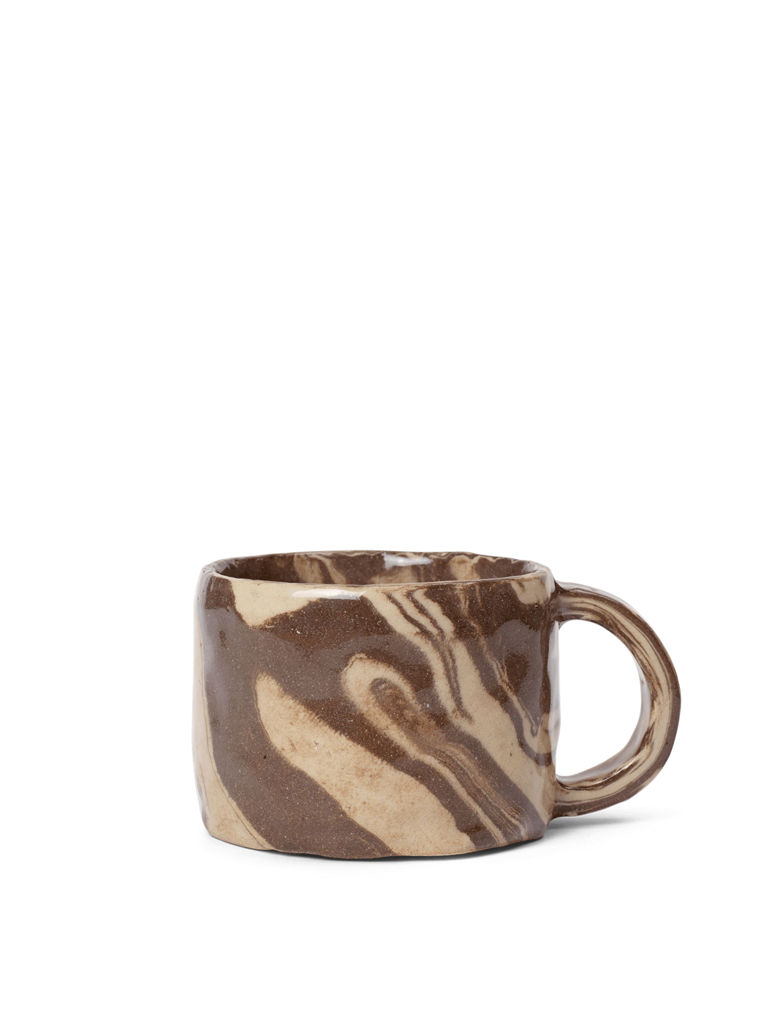 Ferm Living - Mug - Ryu Mug - Low - Sand/Brown