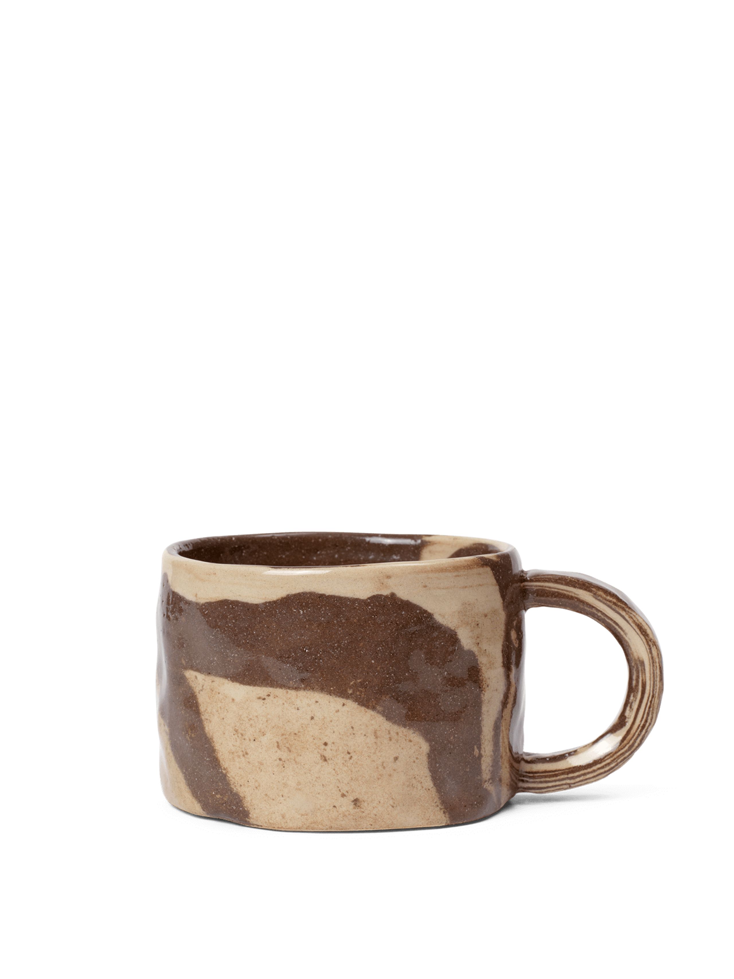 Ferm Living - Mug - Ryu Mug - Low - Sand/Brown