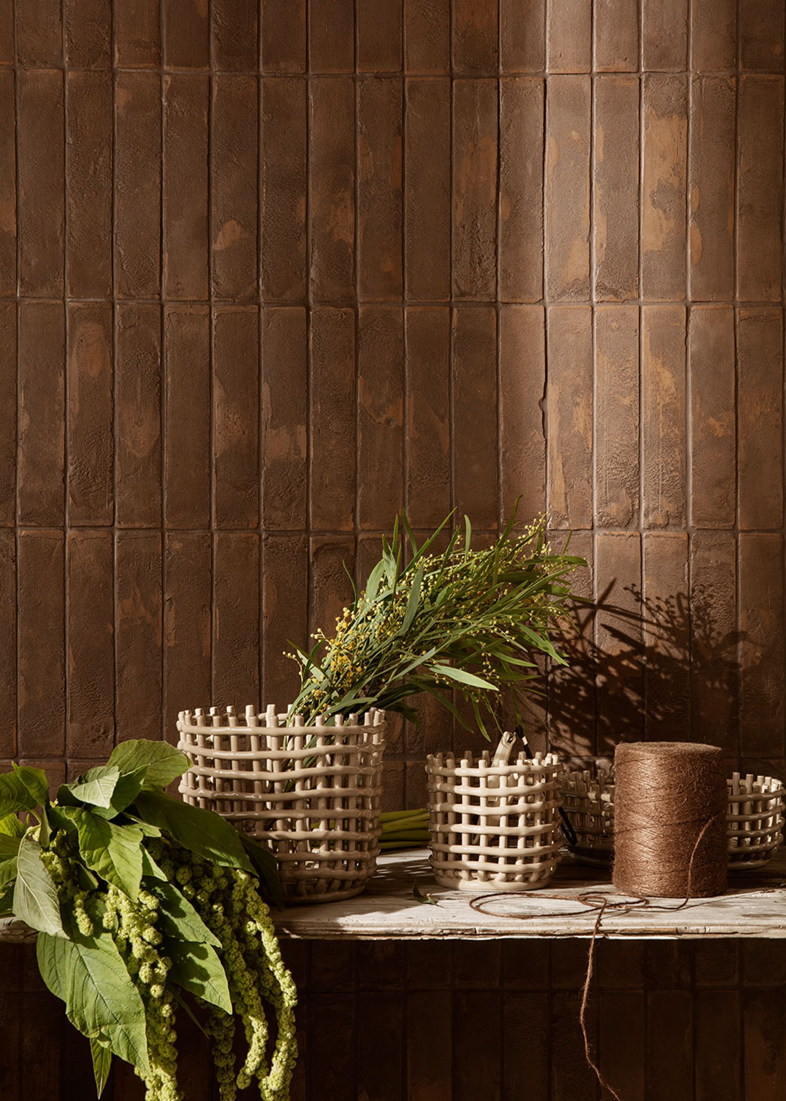 Ferm Living - Korb - Ceramic Basket - Large - Cashmere