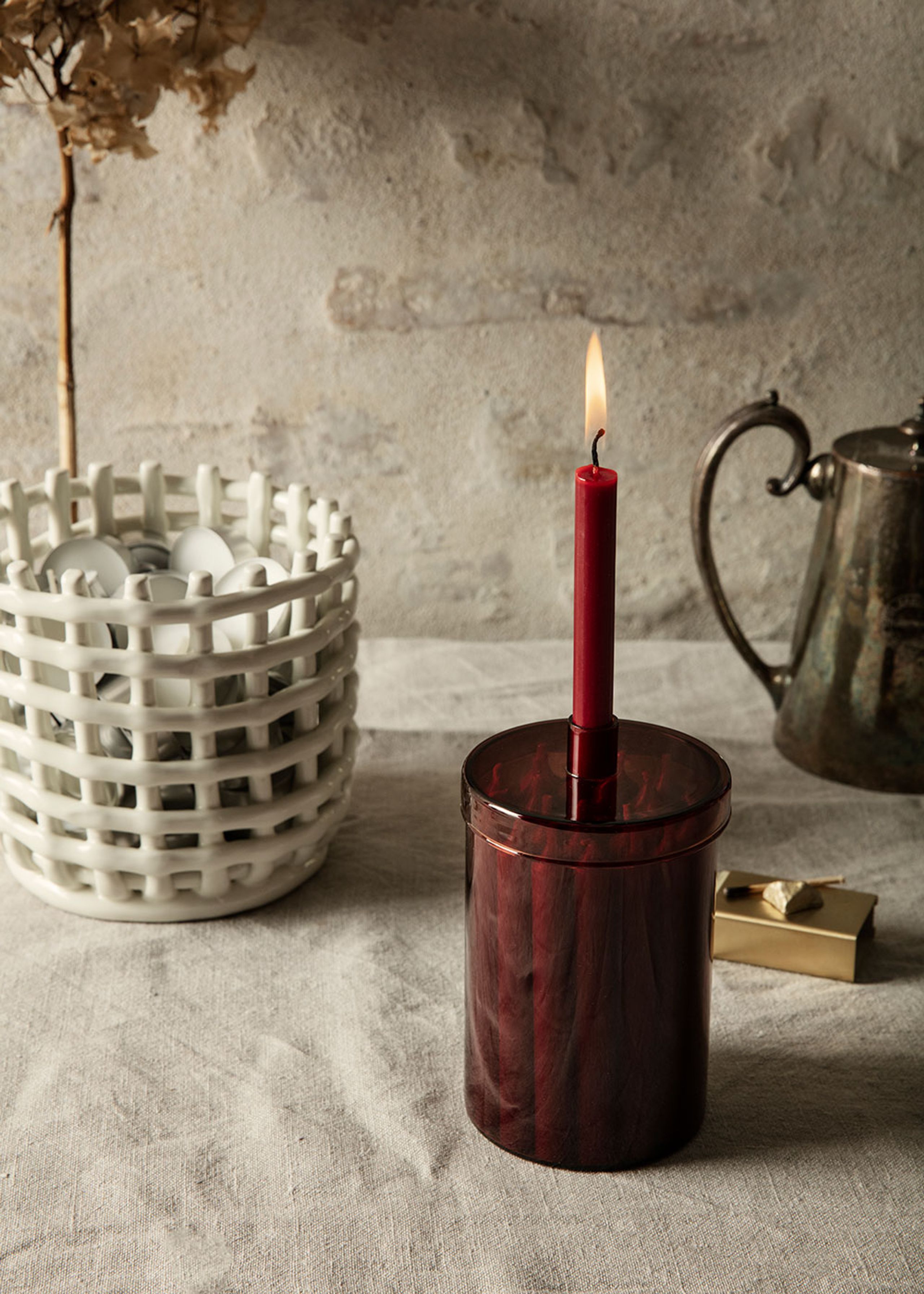 Ferm Living - - Ceramic Basket - Oval - Off White