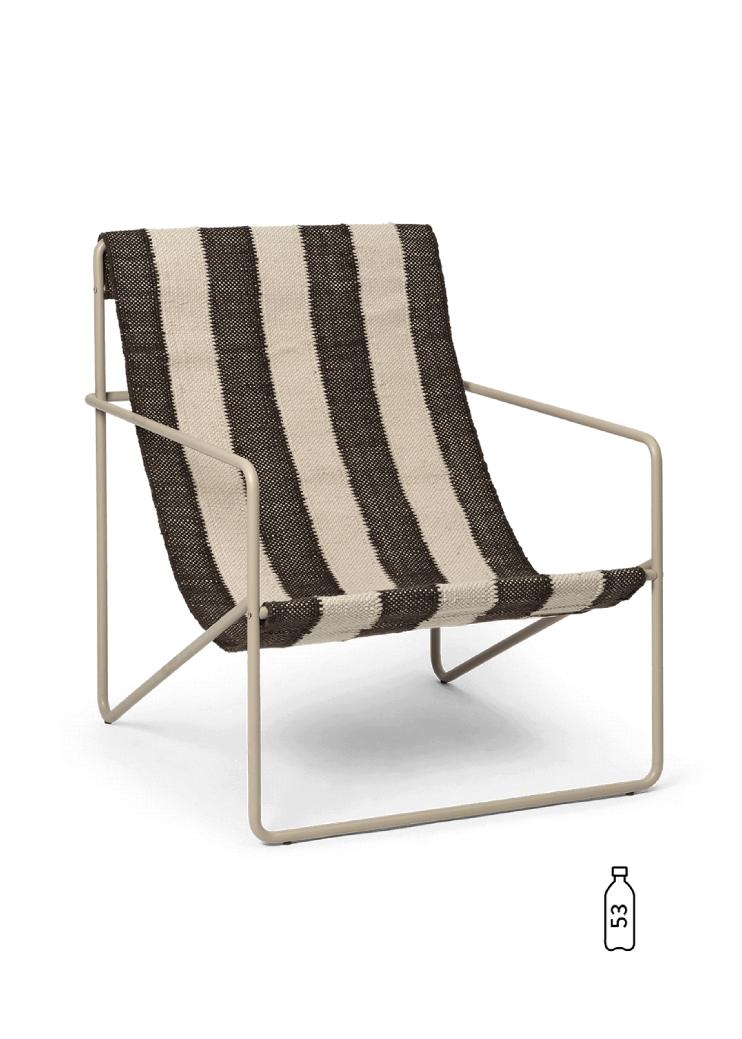 Ferm Living - Fåtölj - Desert Chair - Cashmere/Off-white/Chocolate
