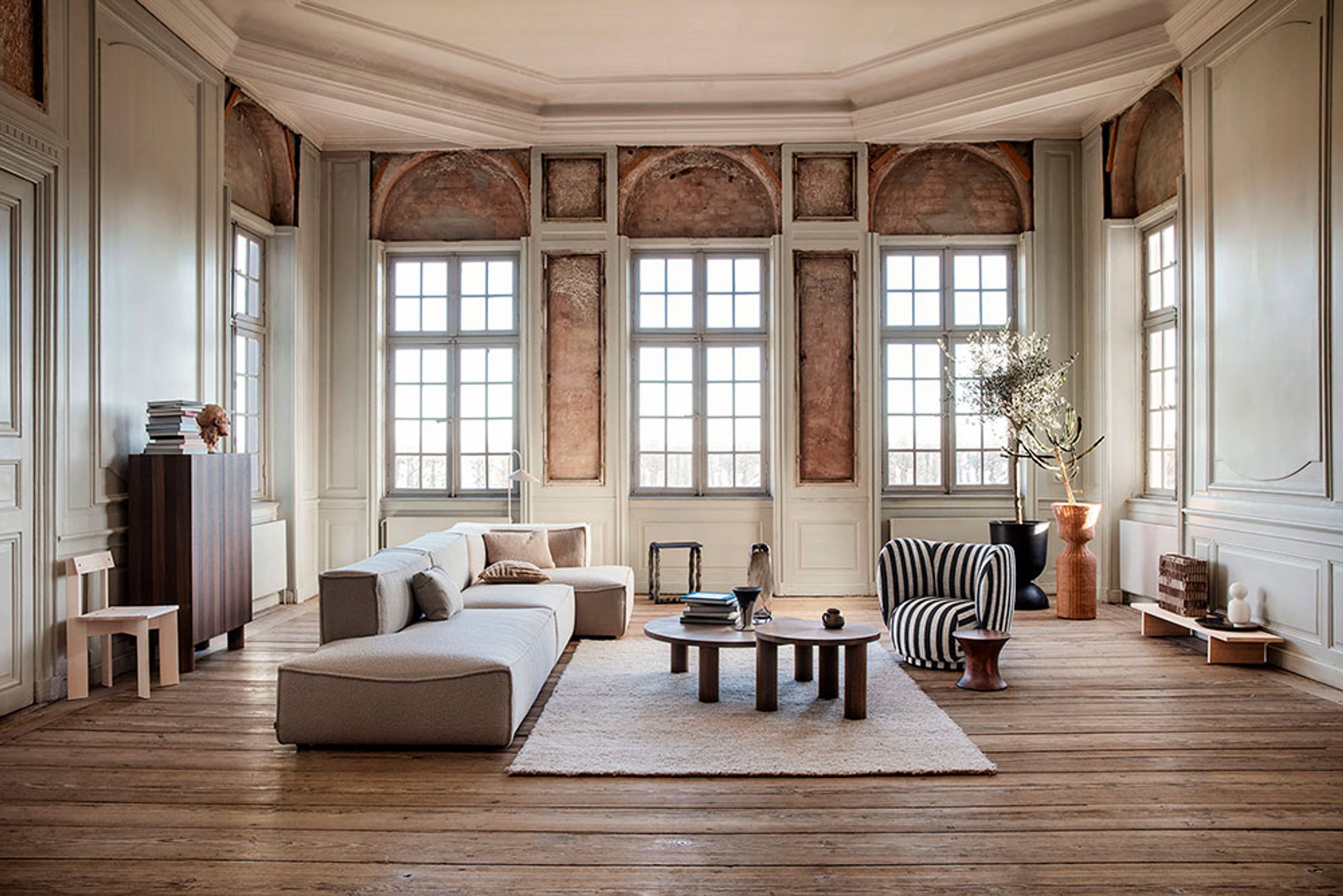 Ferm Living - Křeslo - Rico Lounge Chair - Bouclé - Sand